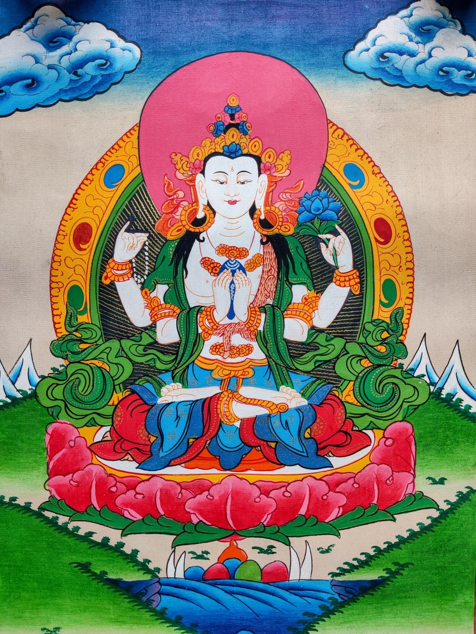 Small size Chenrezig Thangka