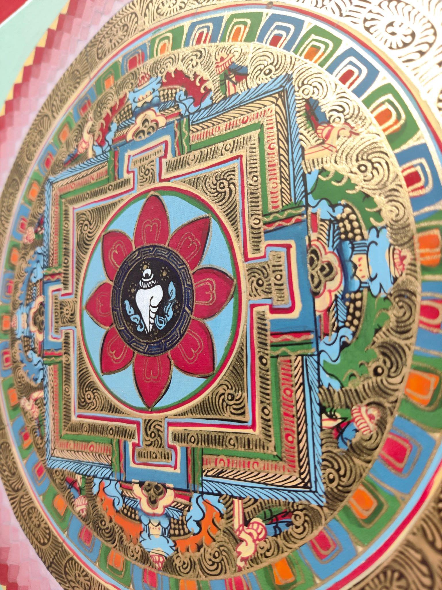 Tibetan Hand Painted Mandala