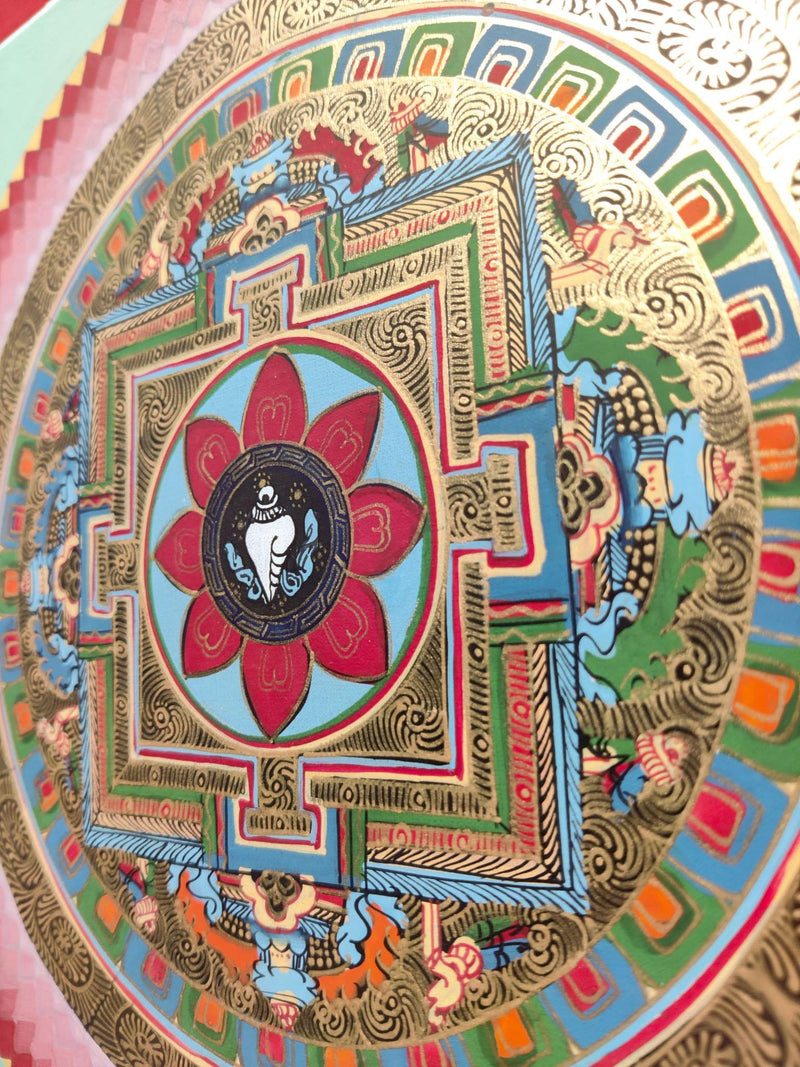Tibetan Hand Painted Mandala