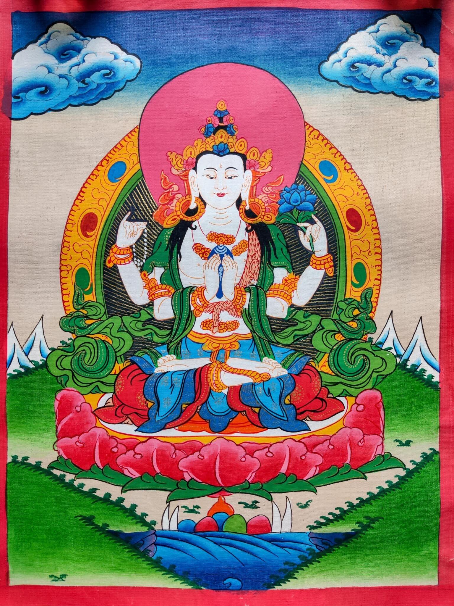 Small size Chenrezig Thangka