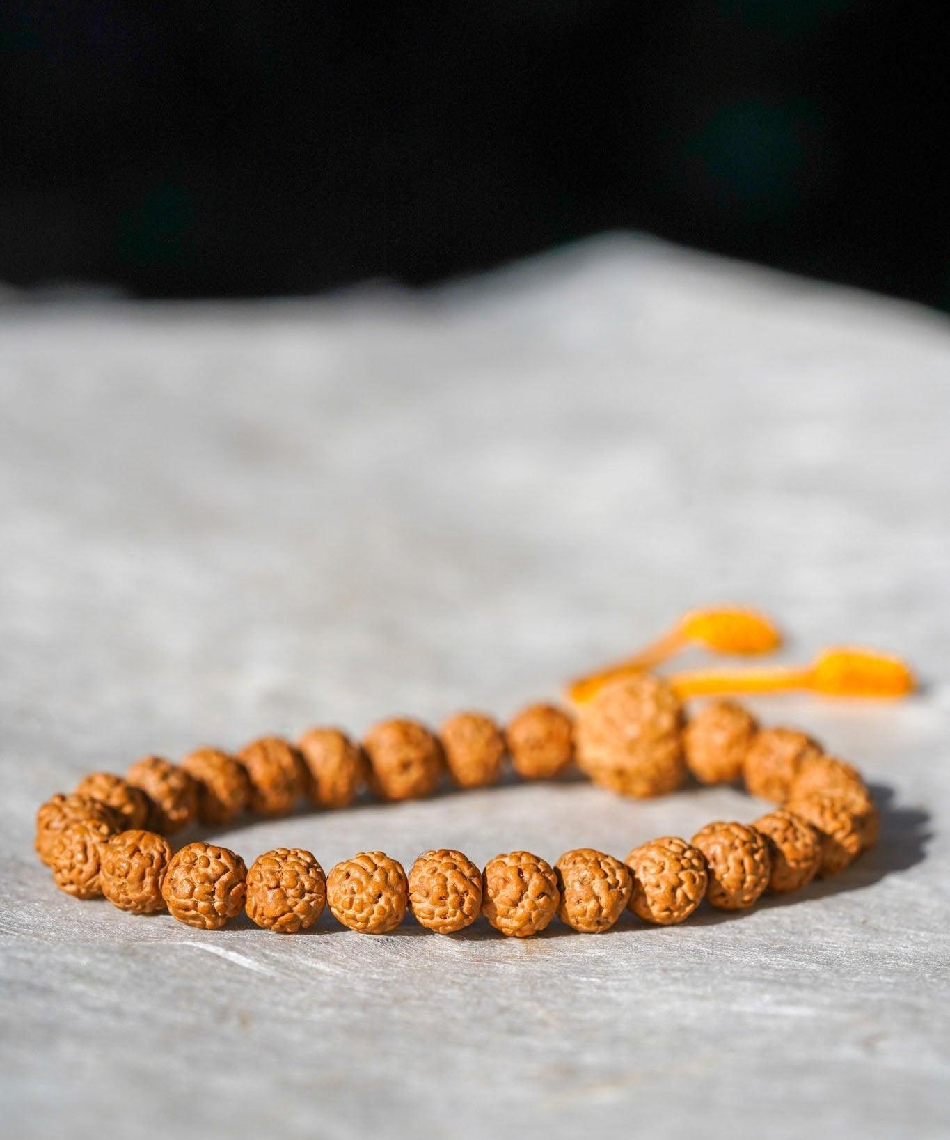 Natural Rudraksha Bead Bracelet - Unisex Bracelet for Spiritual and Yoga Person - Meditation & Healing wrist mala from Himalayas | Shiva
