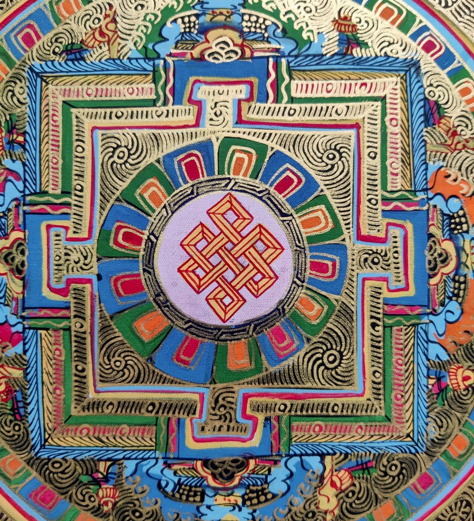 Authentic Hand Painted Mandala for Spirituality