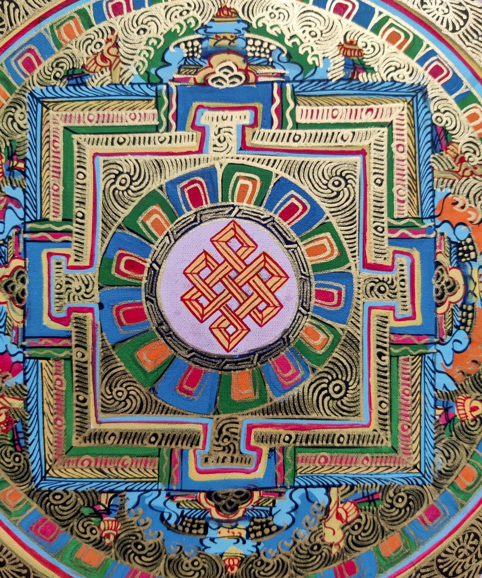 Authentic Hand Painted Mandala for Spirituality