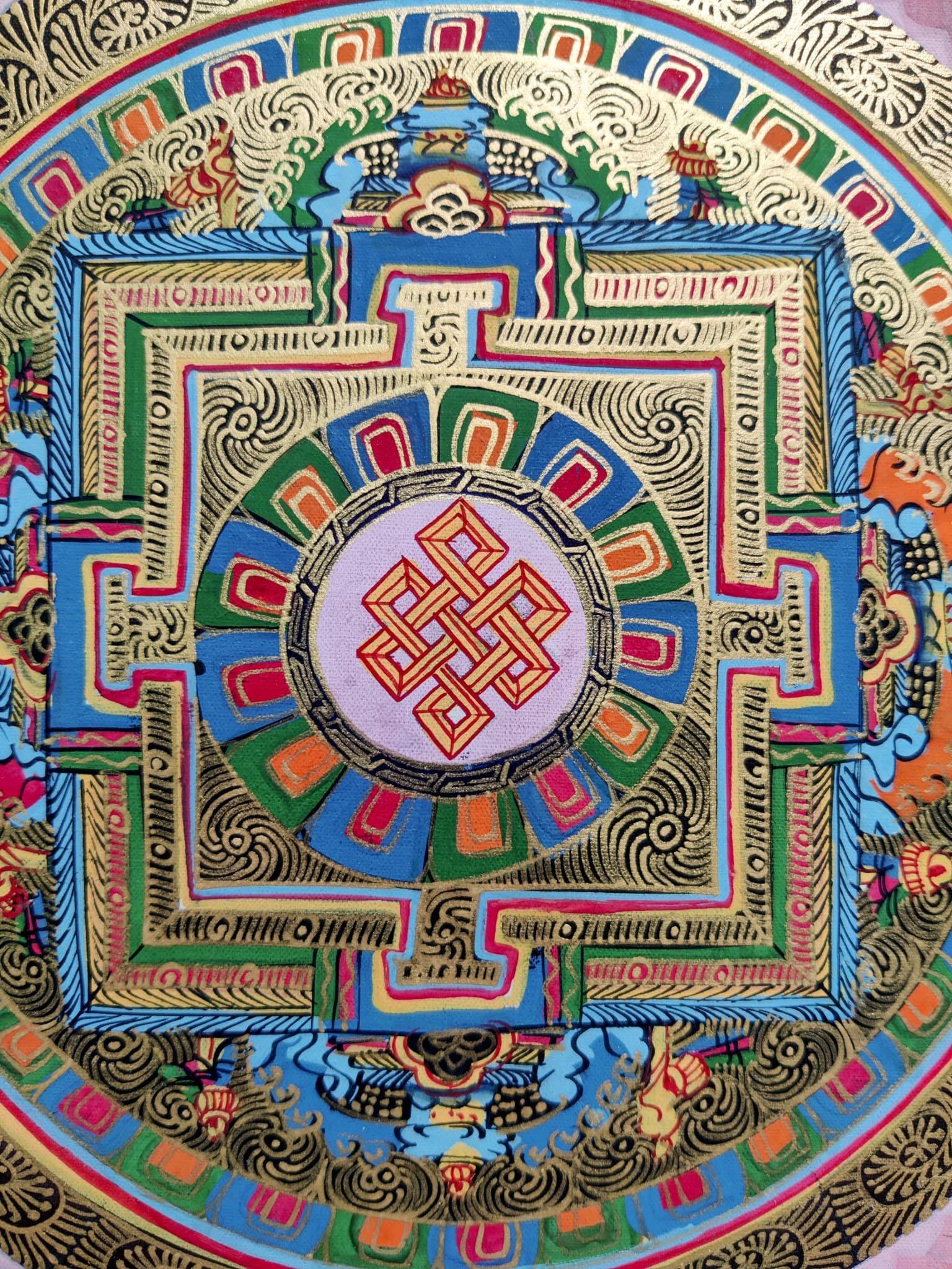 Authentic Hand Painted Mandala for Spirituality