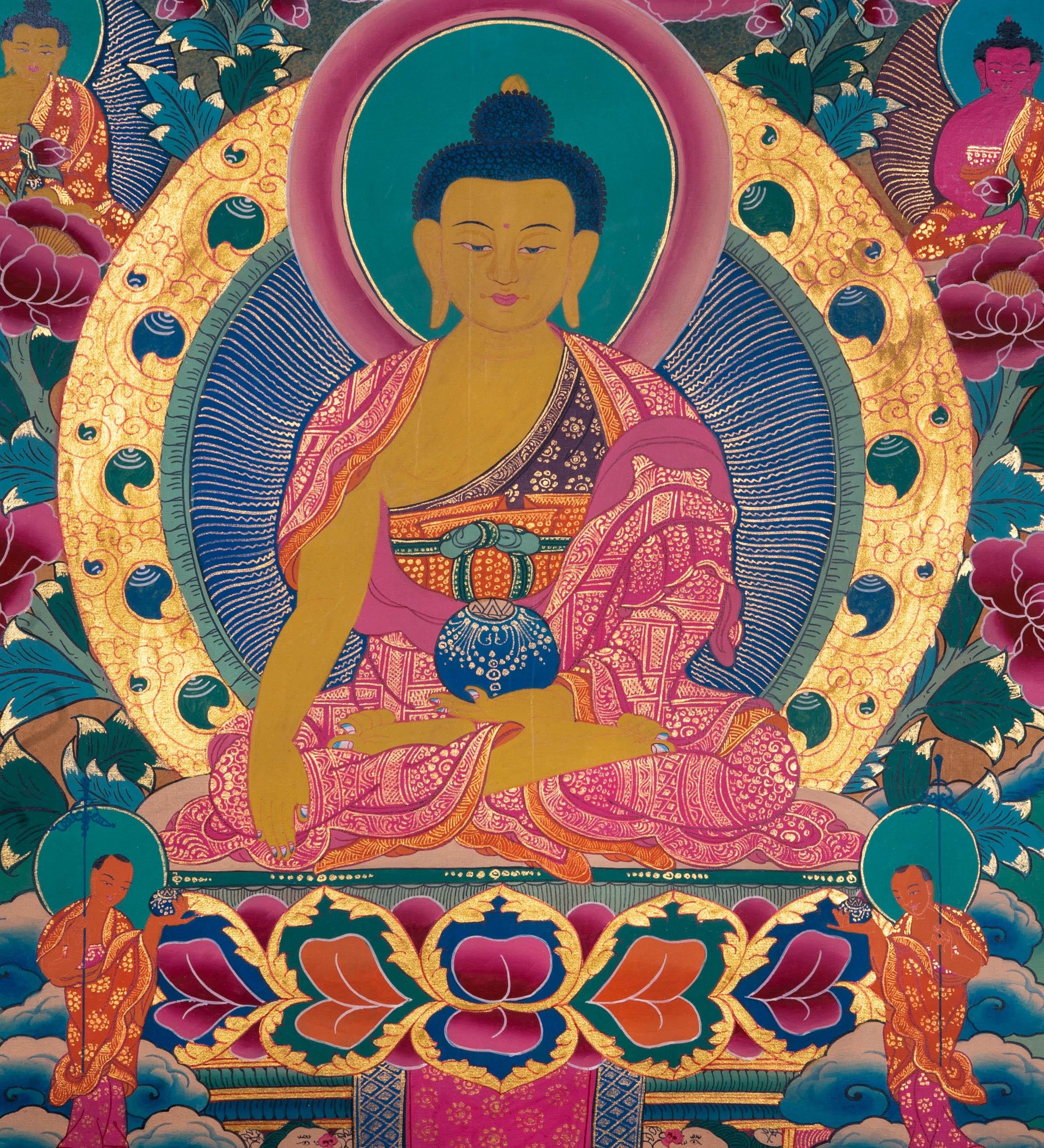Handmade 35 Buddha Thangka Painting - Himalayas Shop