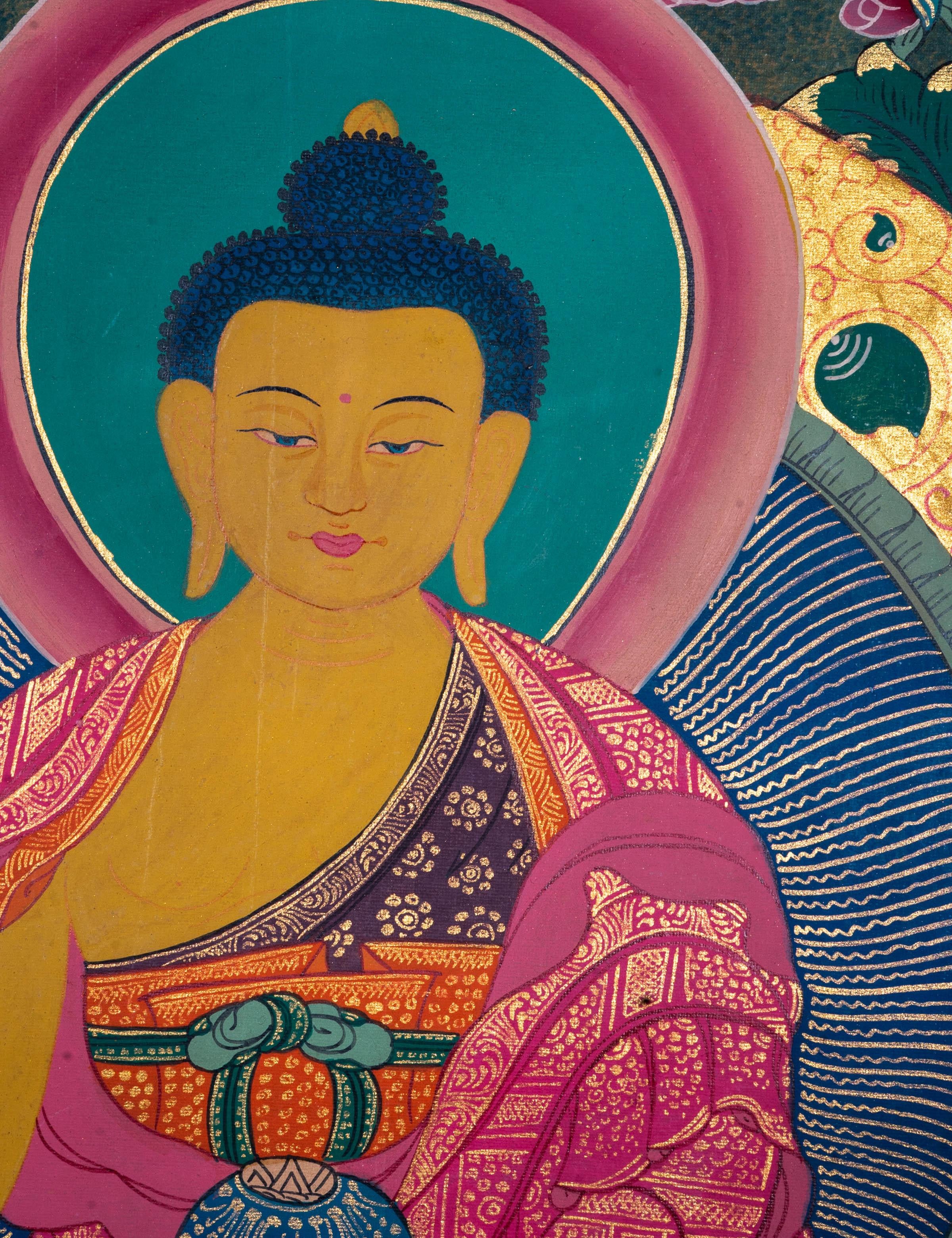 Handmade 35 Buddha Thangka Painting - Himalayas Shop