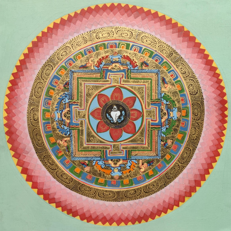 Tibetan Hand Painted Mandala