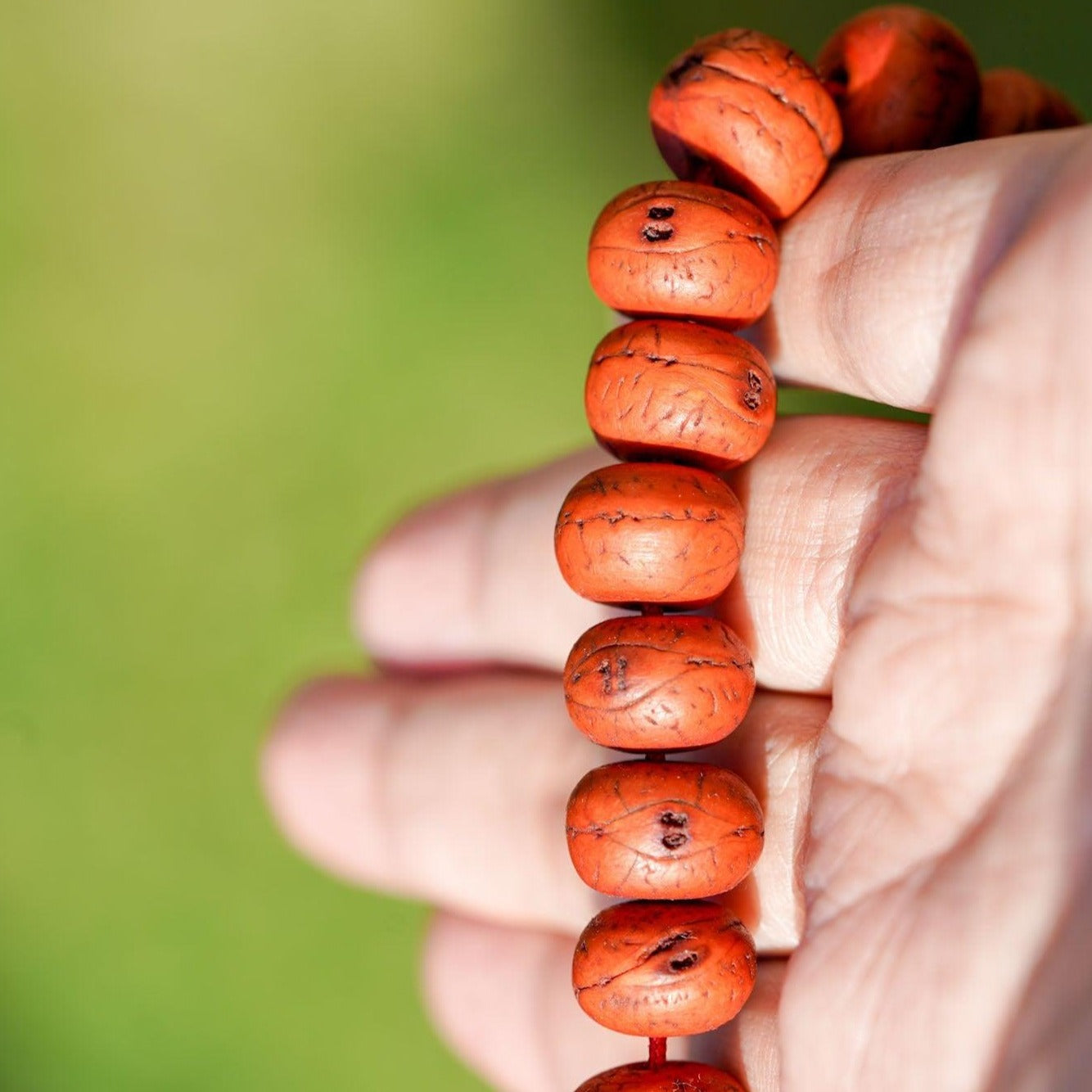 Meditation and Calming Bodhi Bead Bracelet - Natural seed Bracelet with hand strung together from Kavre, Nepal