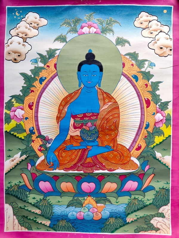 Bhaisajyaguru Buddha Thangka Painting