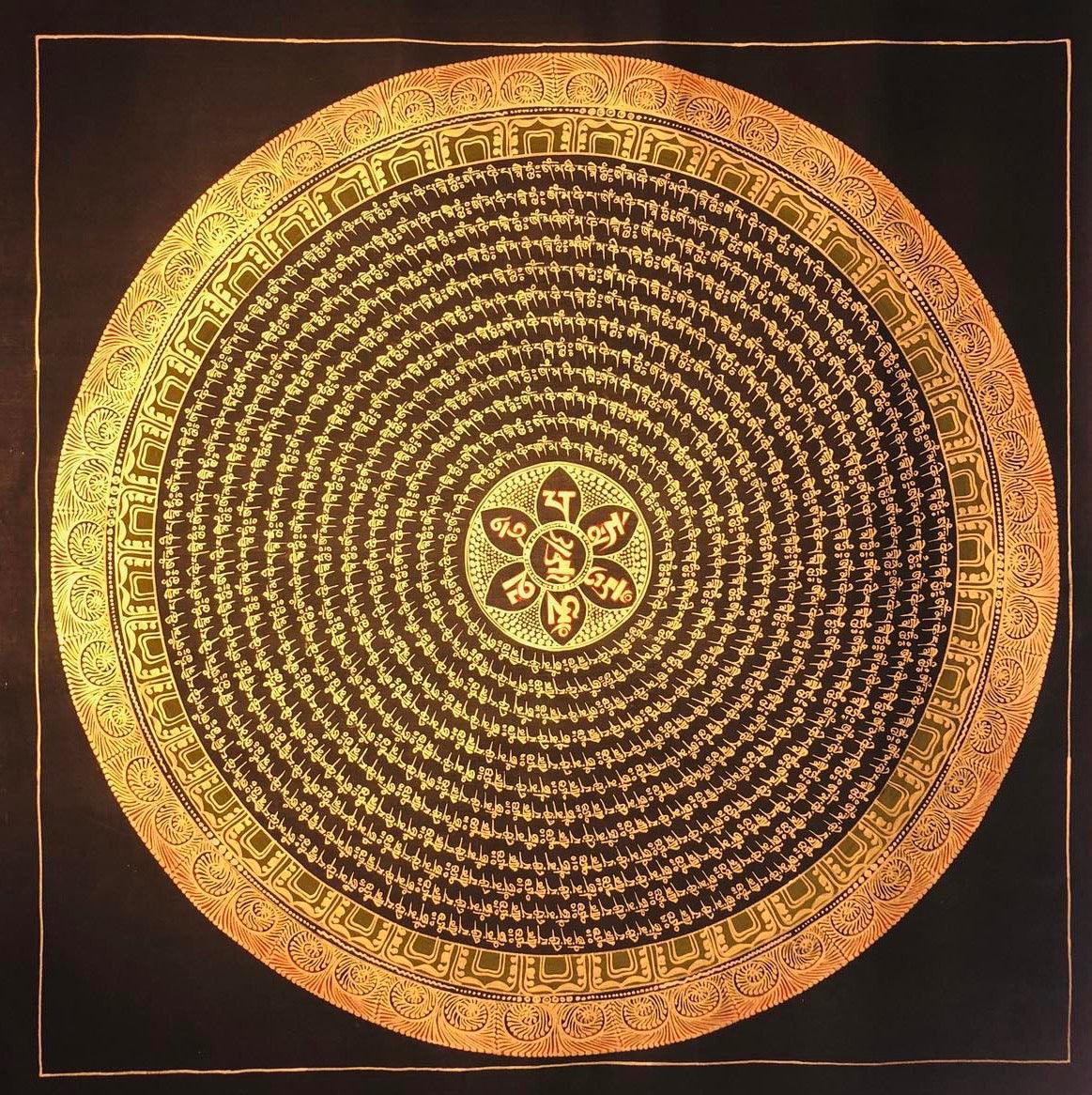 OM Mandala Tibetan Thangka Art