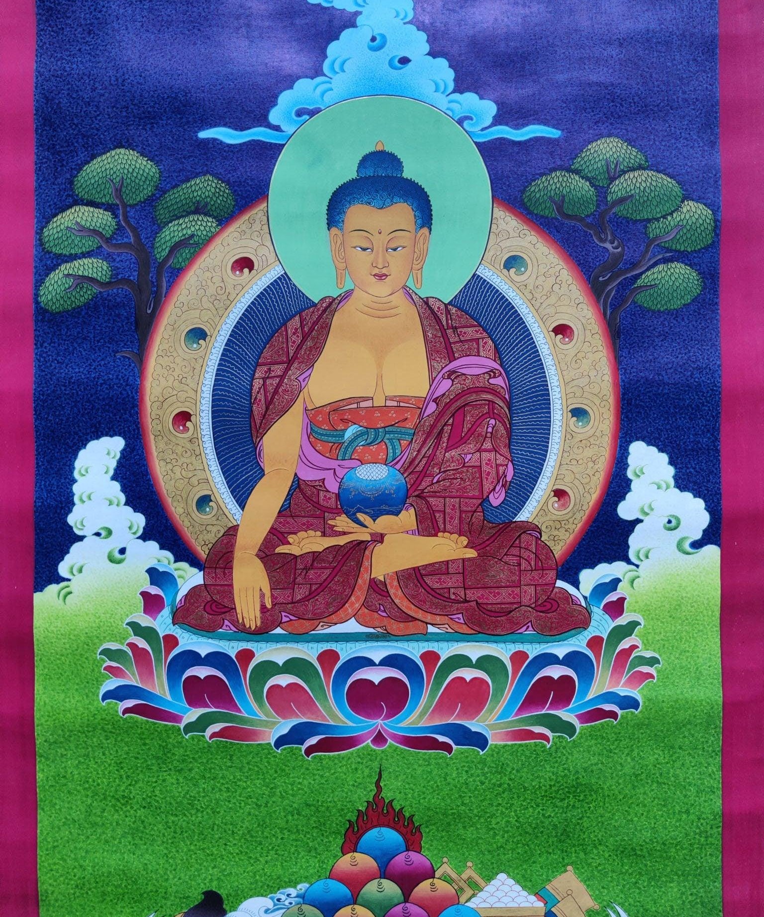 Awakened Buddha Shakyamuni Thangka Art