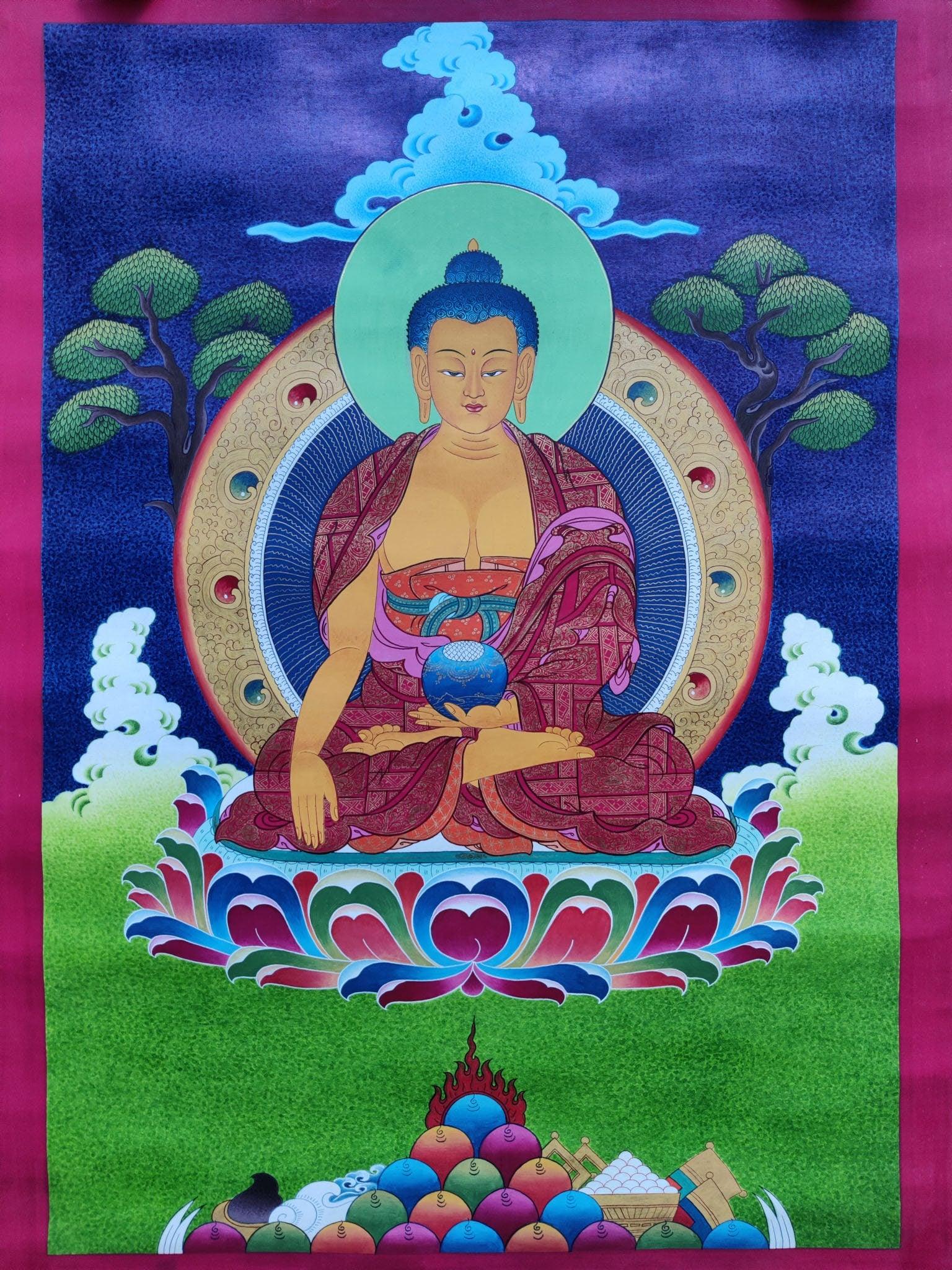 Awakened Buddha Shakyamuni Thangka Art