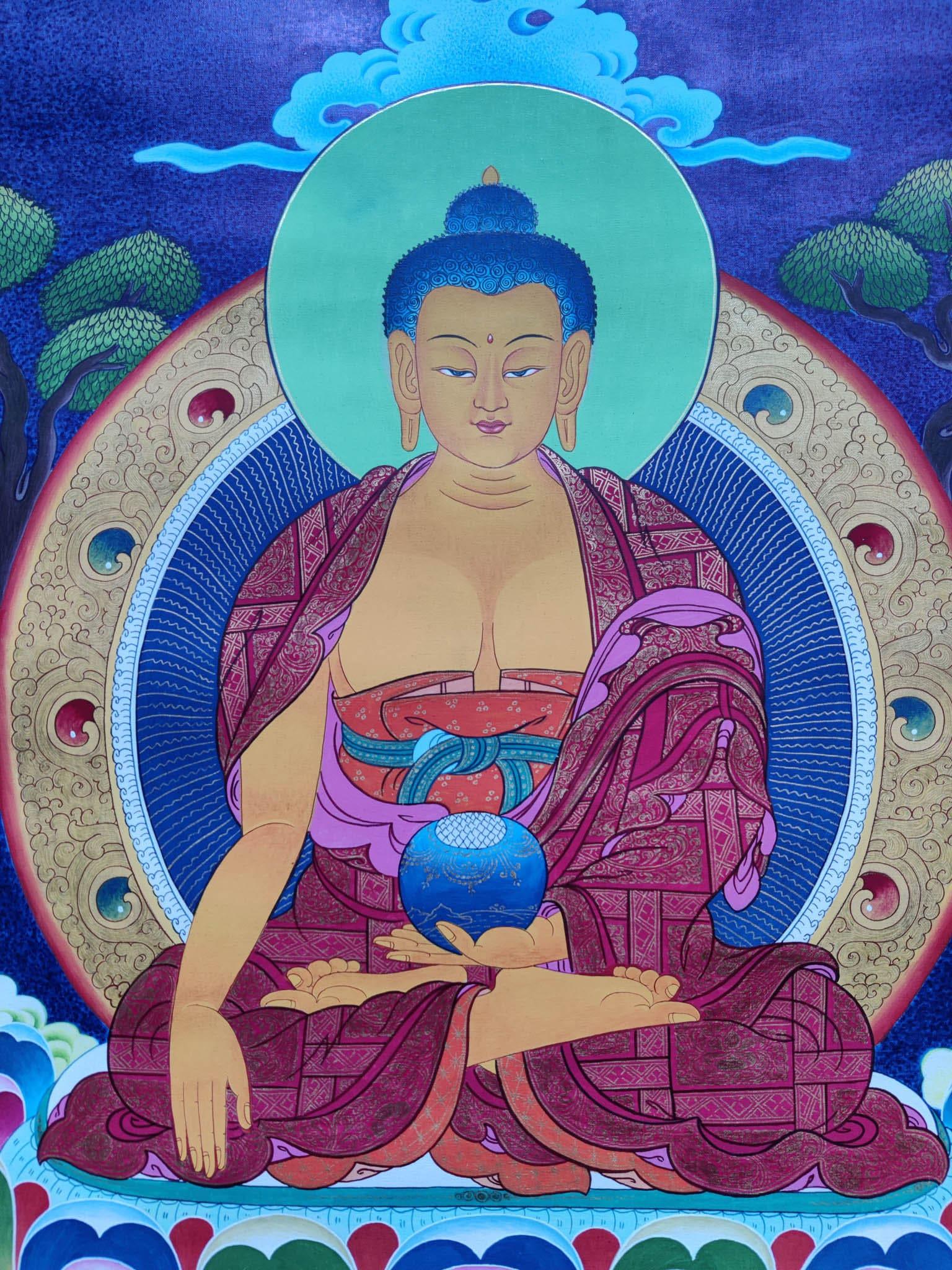 Awakened Buddha Shakyamuni Thangka Art