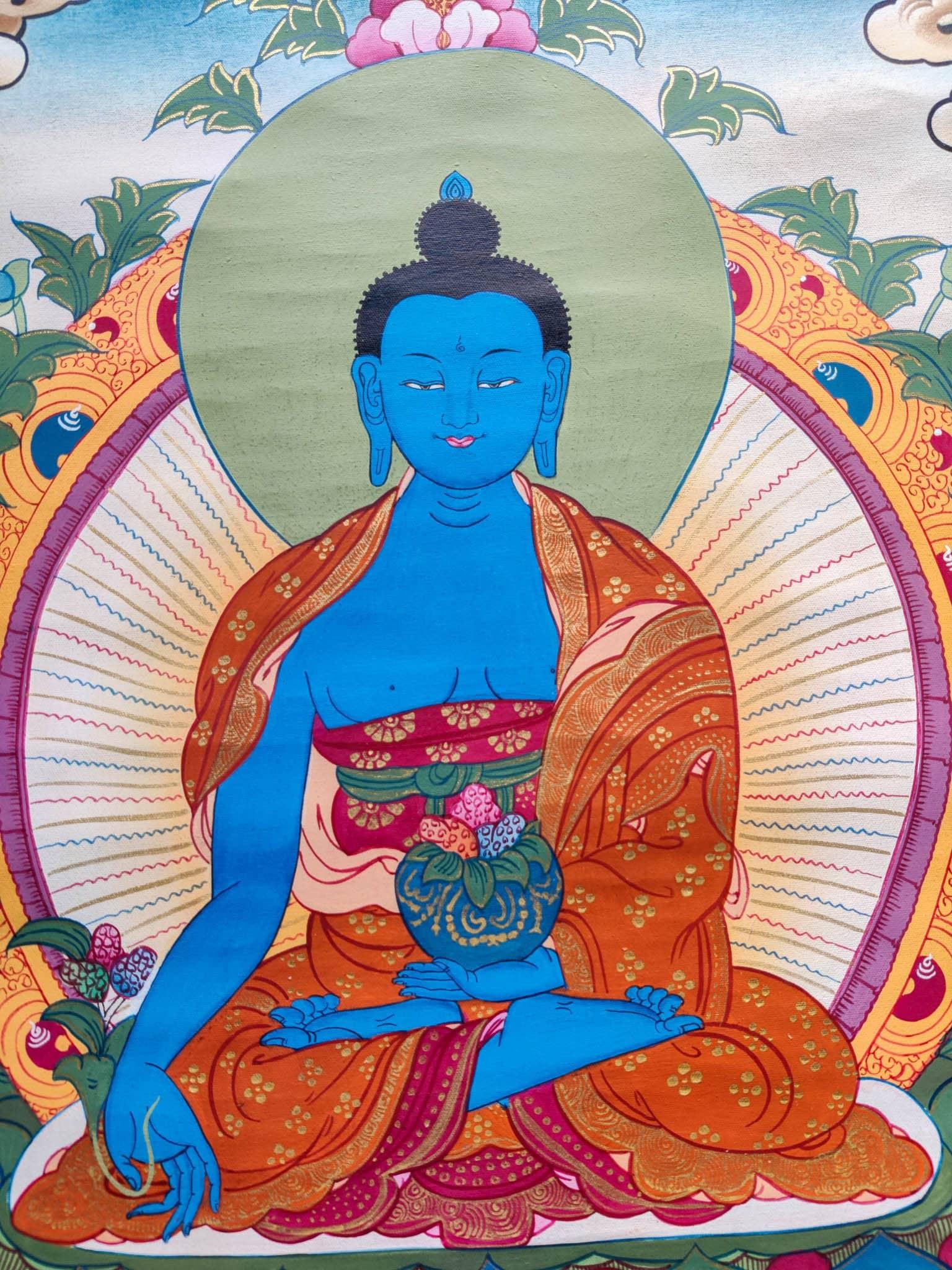 Bhaisajyaguru Buddha Thangka Tibetan Painting