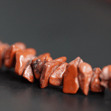 Red Jasper crystal chips necklace handmade originally in Nepal