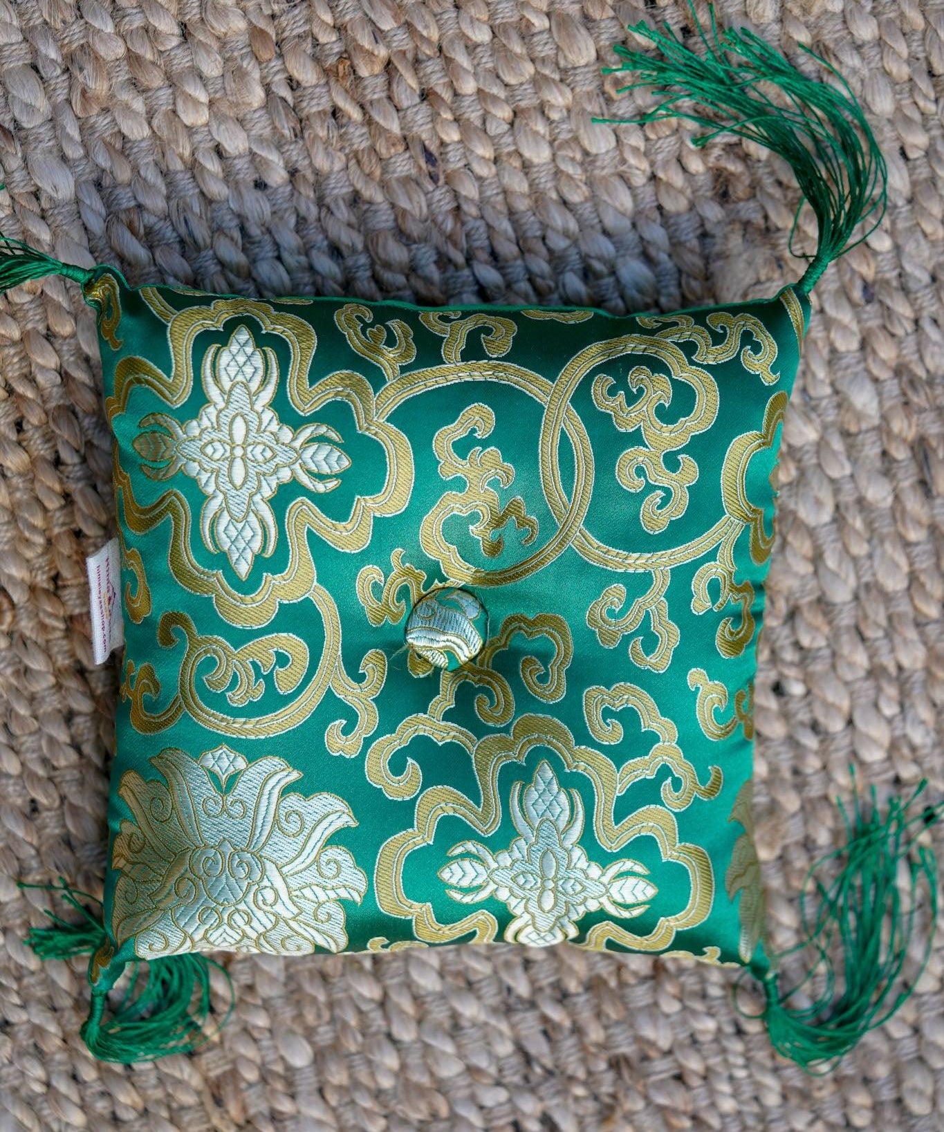 Green Singing Bowl Cushion 