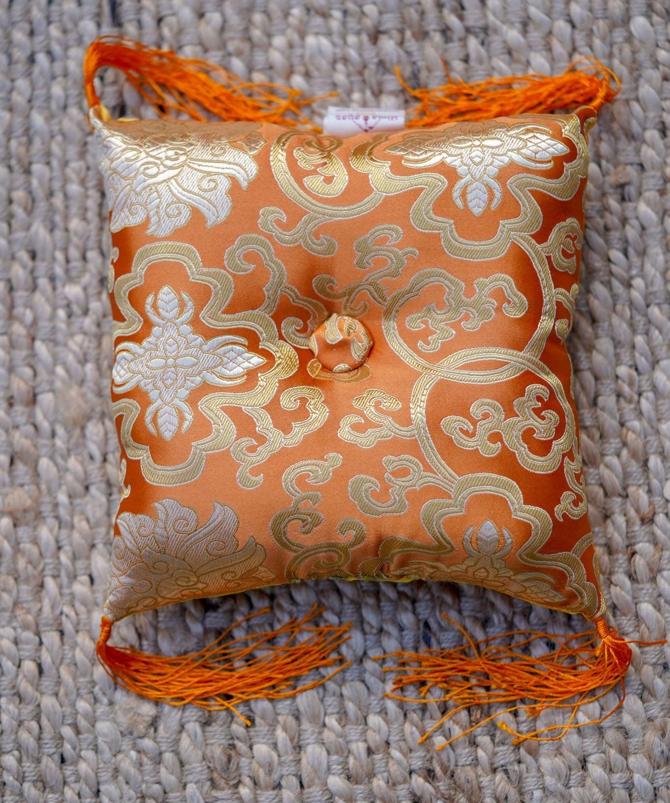 Orange Singing Bowl Cushion 