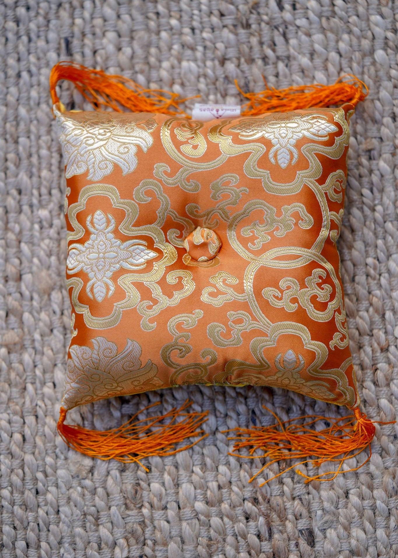 Orange Singing Bowl Cushion 