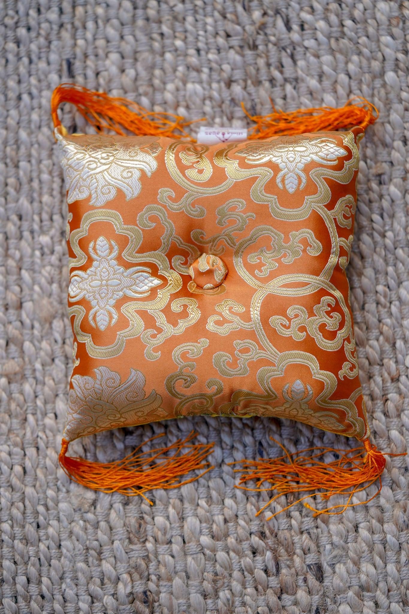 Orange Singing Bowl Cushion 