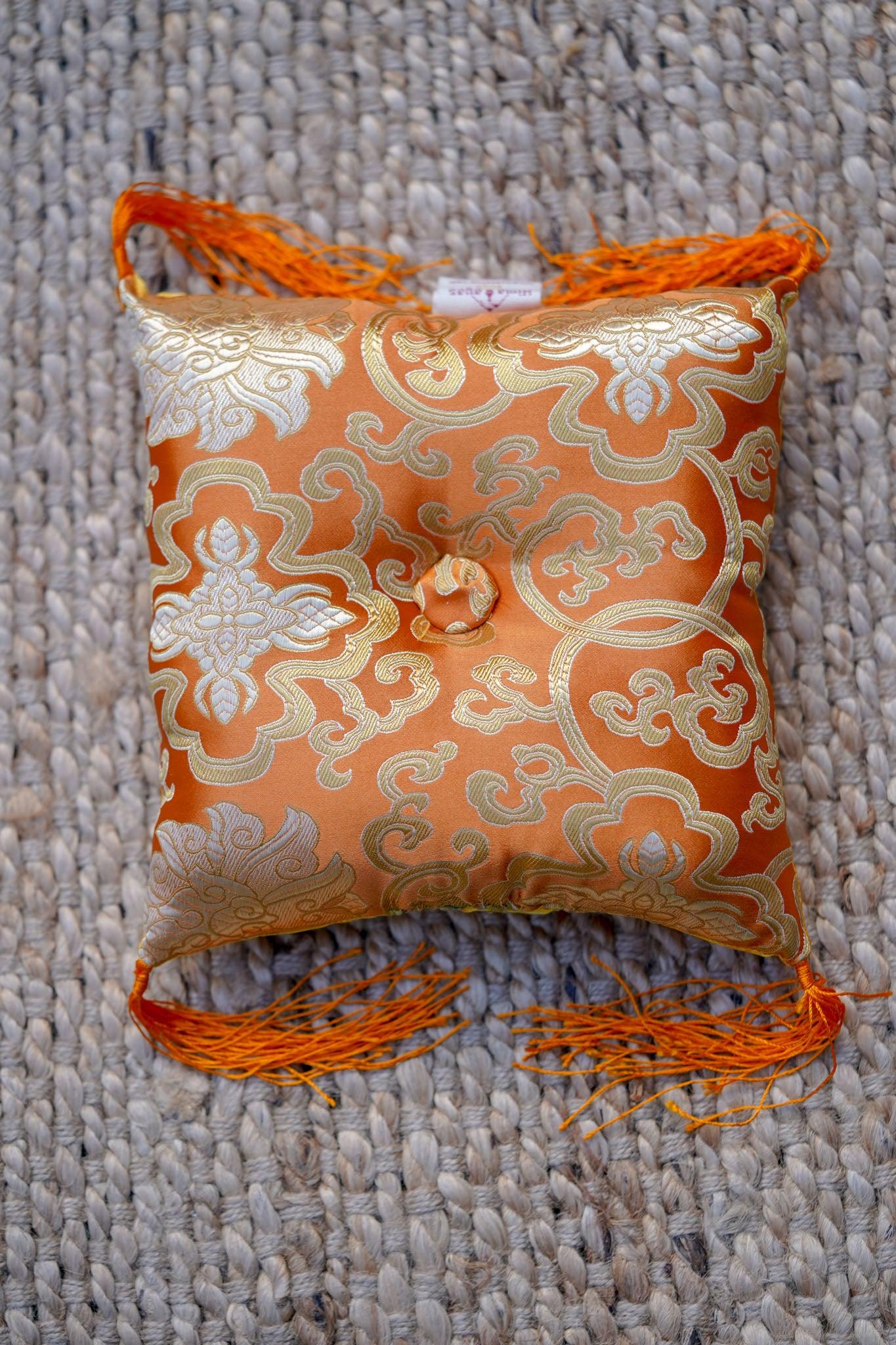 Orange Singing Bowl Cushion 