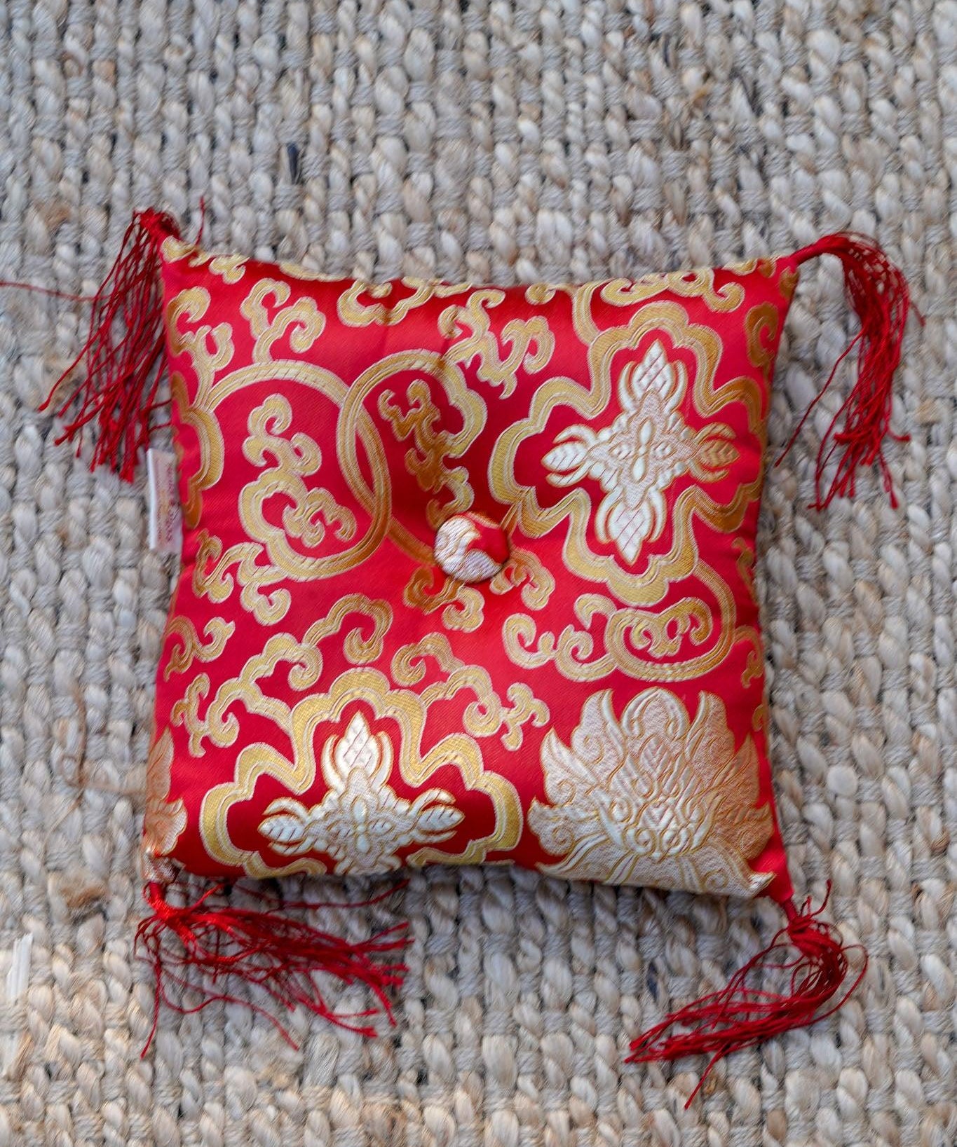 Red Singing Bowl Cushion 