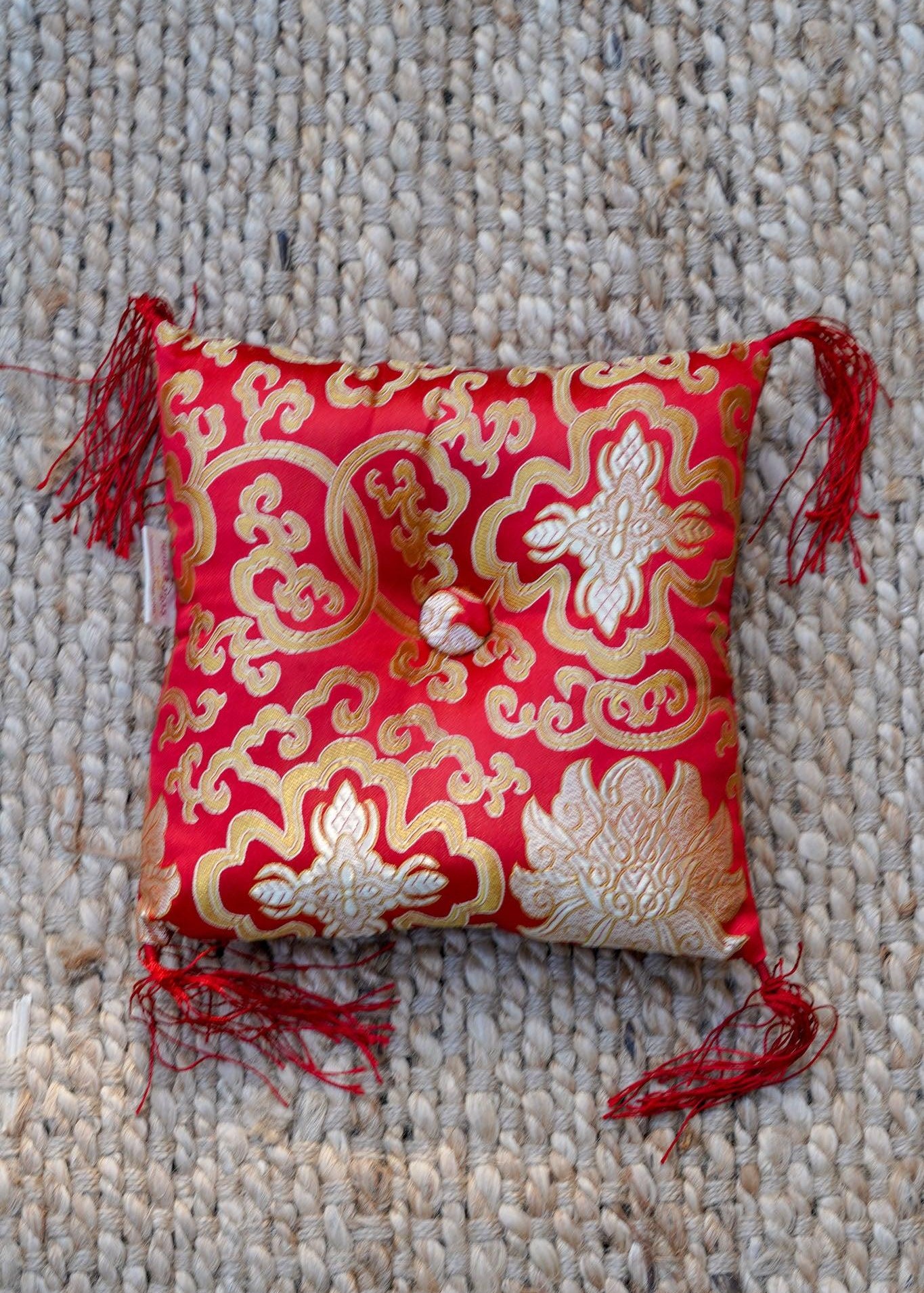 Red Singing Bowl Cushion 
