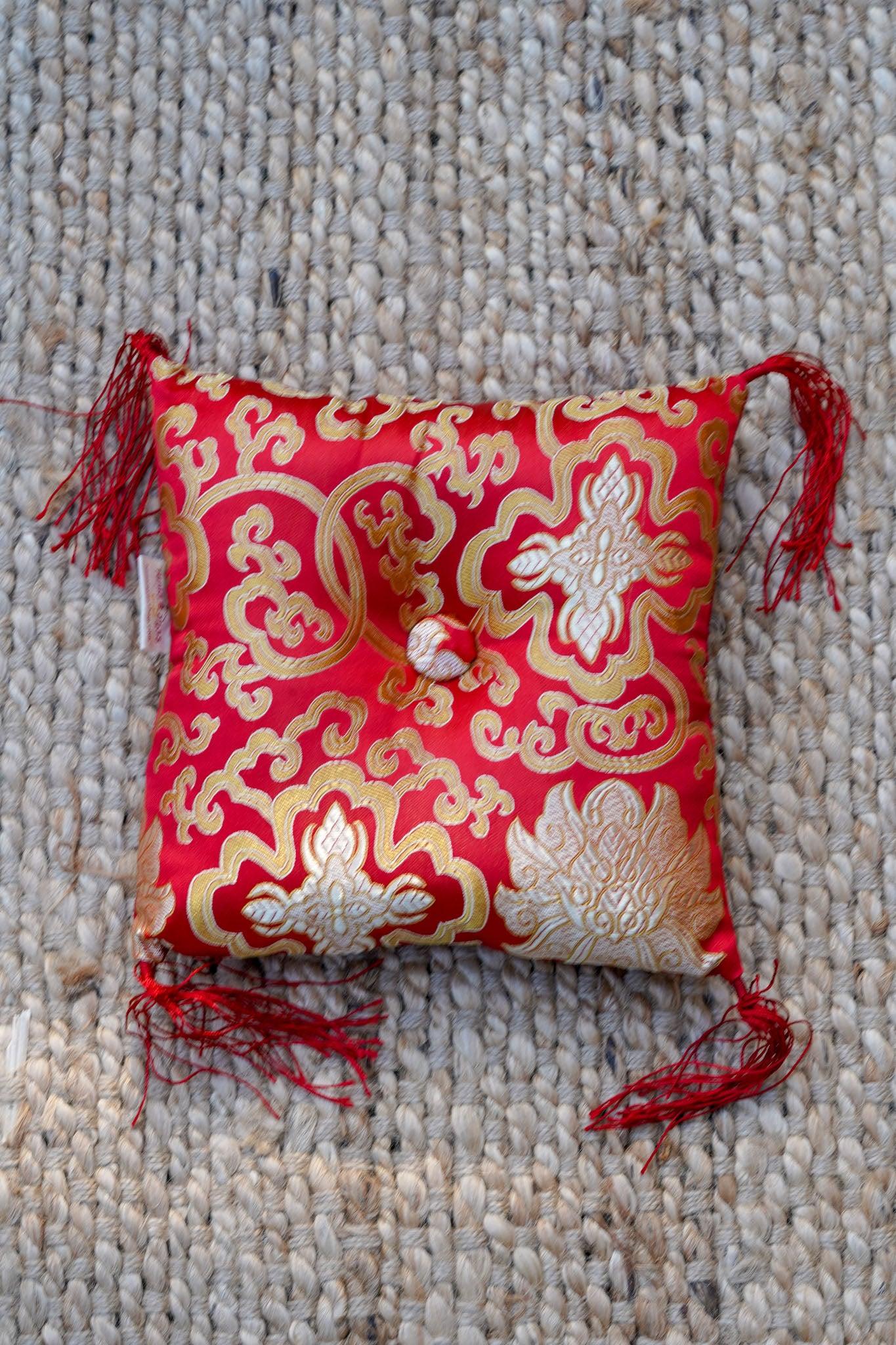 Red Singing Bowl Cushion 