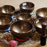 Chakra singing bowl set for sound healing and meditation