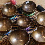 Chakra singing bowl set for sound healing and meditation