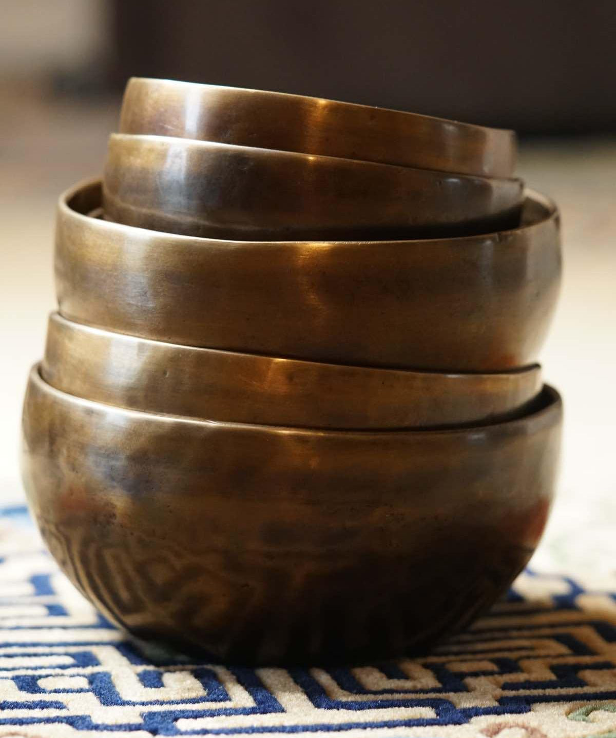 Chakra singing bowl set for sound healing and meditation
