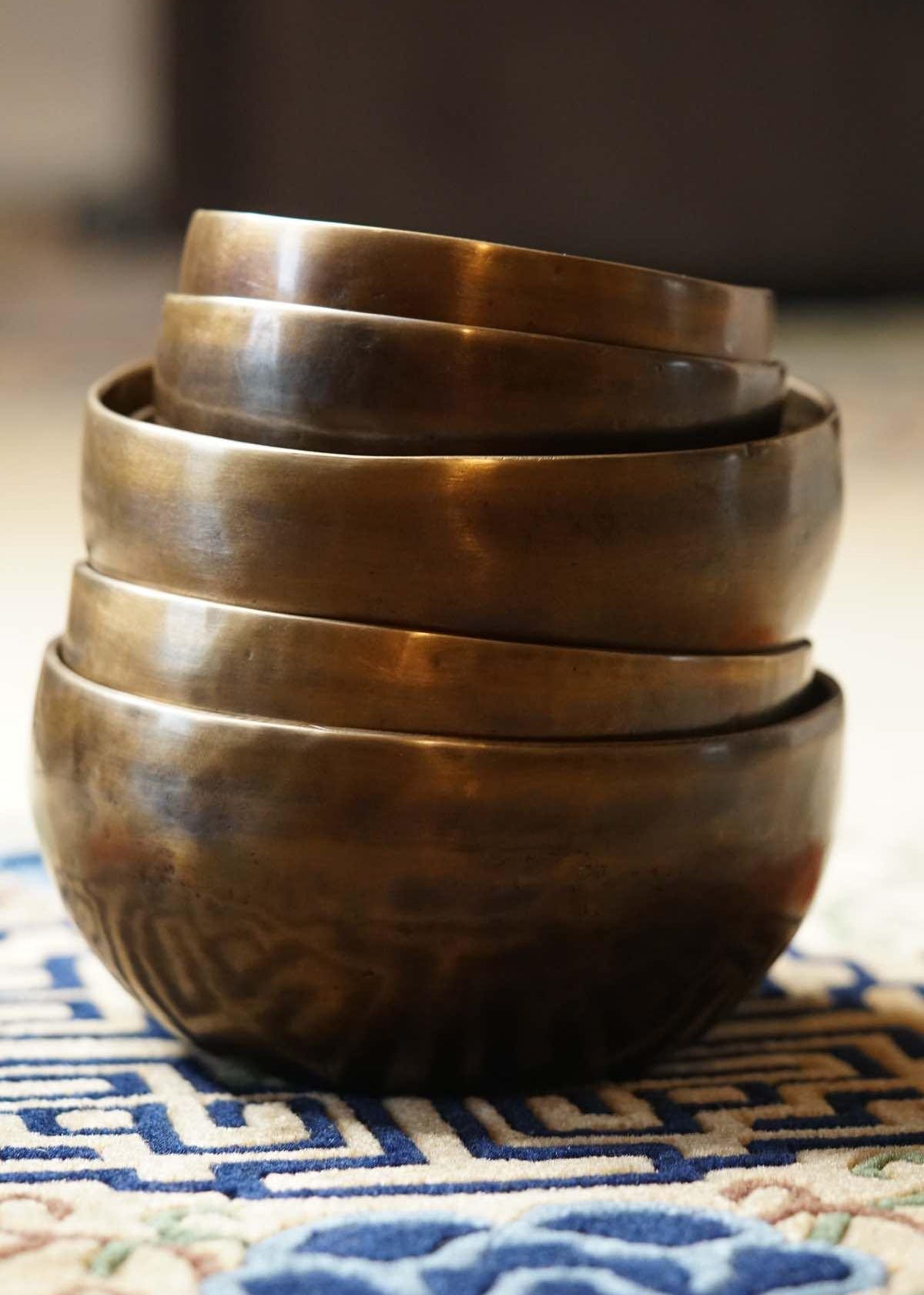 Chakra singing bowl set for sound healing and meditation