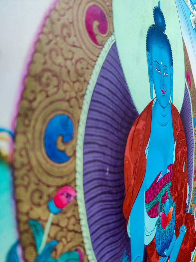 Blue Healing Buddha (Bhaisajyaguru Art)