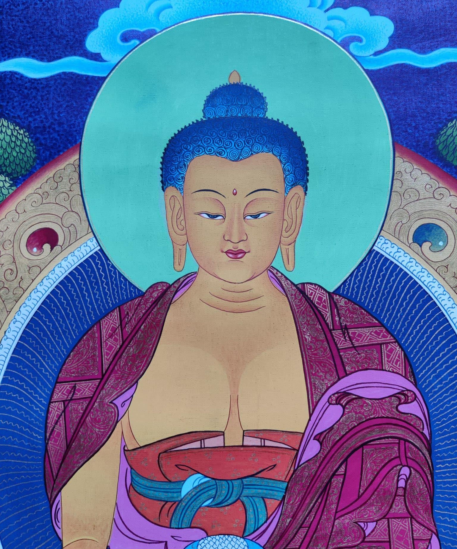 Awakened Buddha Shakyamuni Thangka Art