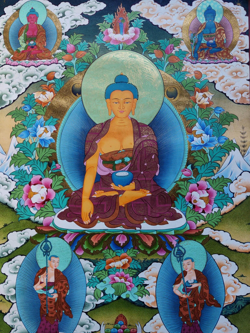 Beautiful Thangka Painting of Shakyamuni Buddha