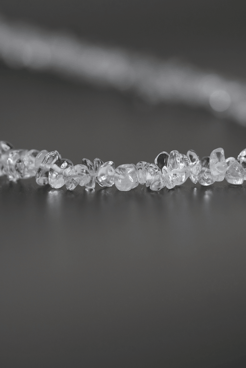 Clear crystal chips necklace for cleansing negative energy