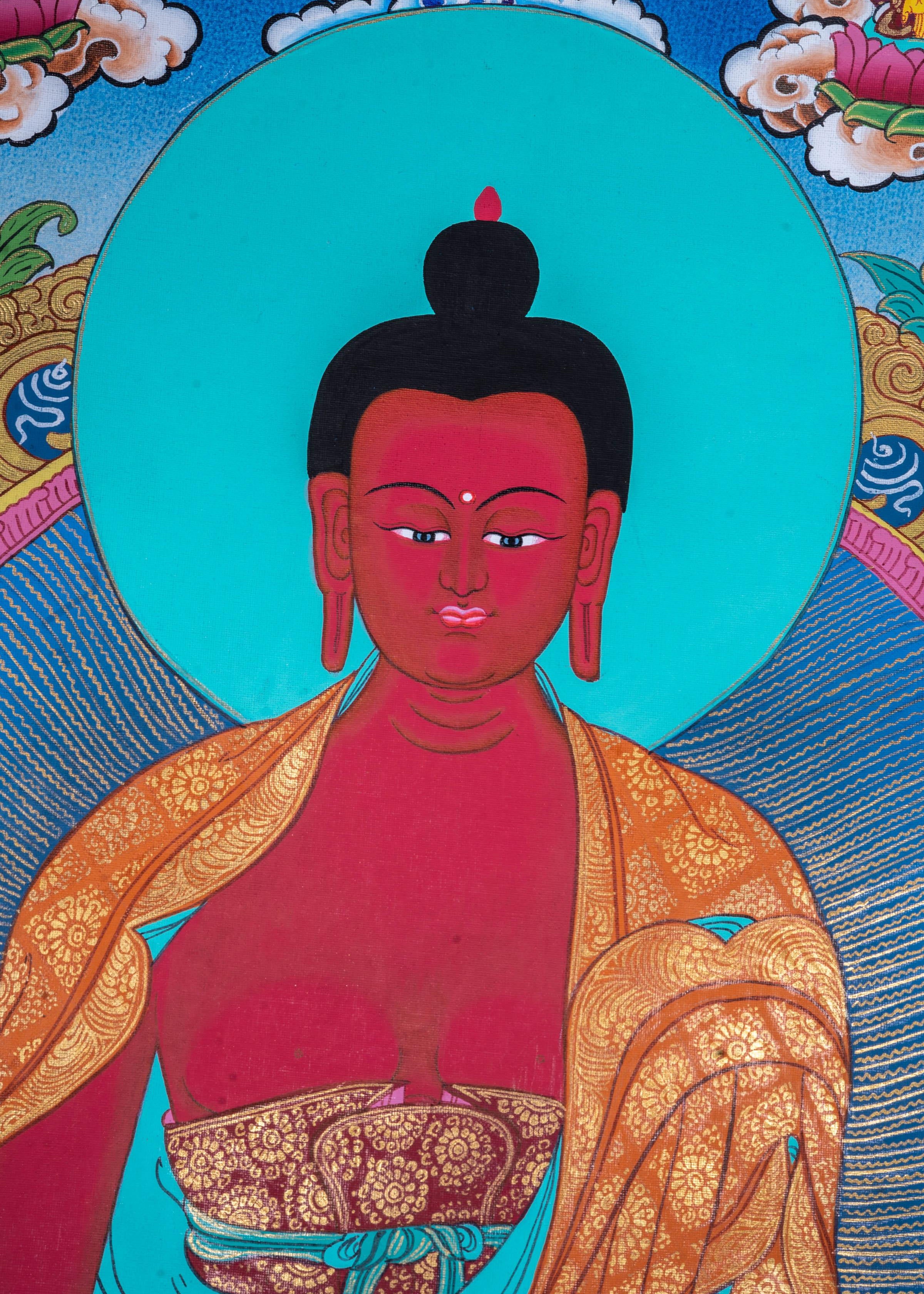 High Quality Handmade Amitayu Buddha Thangka - Himalayas Shop