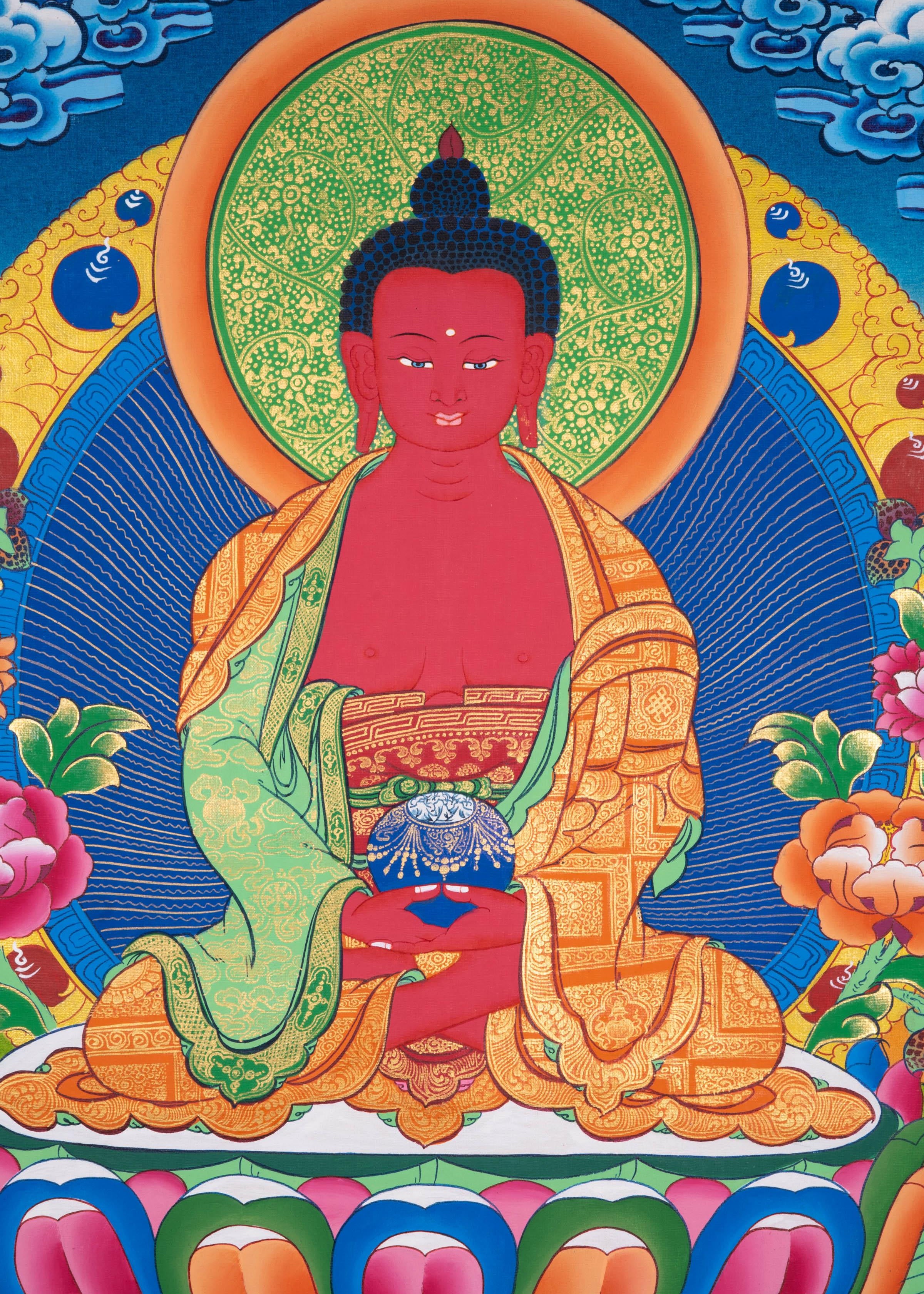 Buddha Amitabha Thangka Art - Himalayas Shop