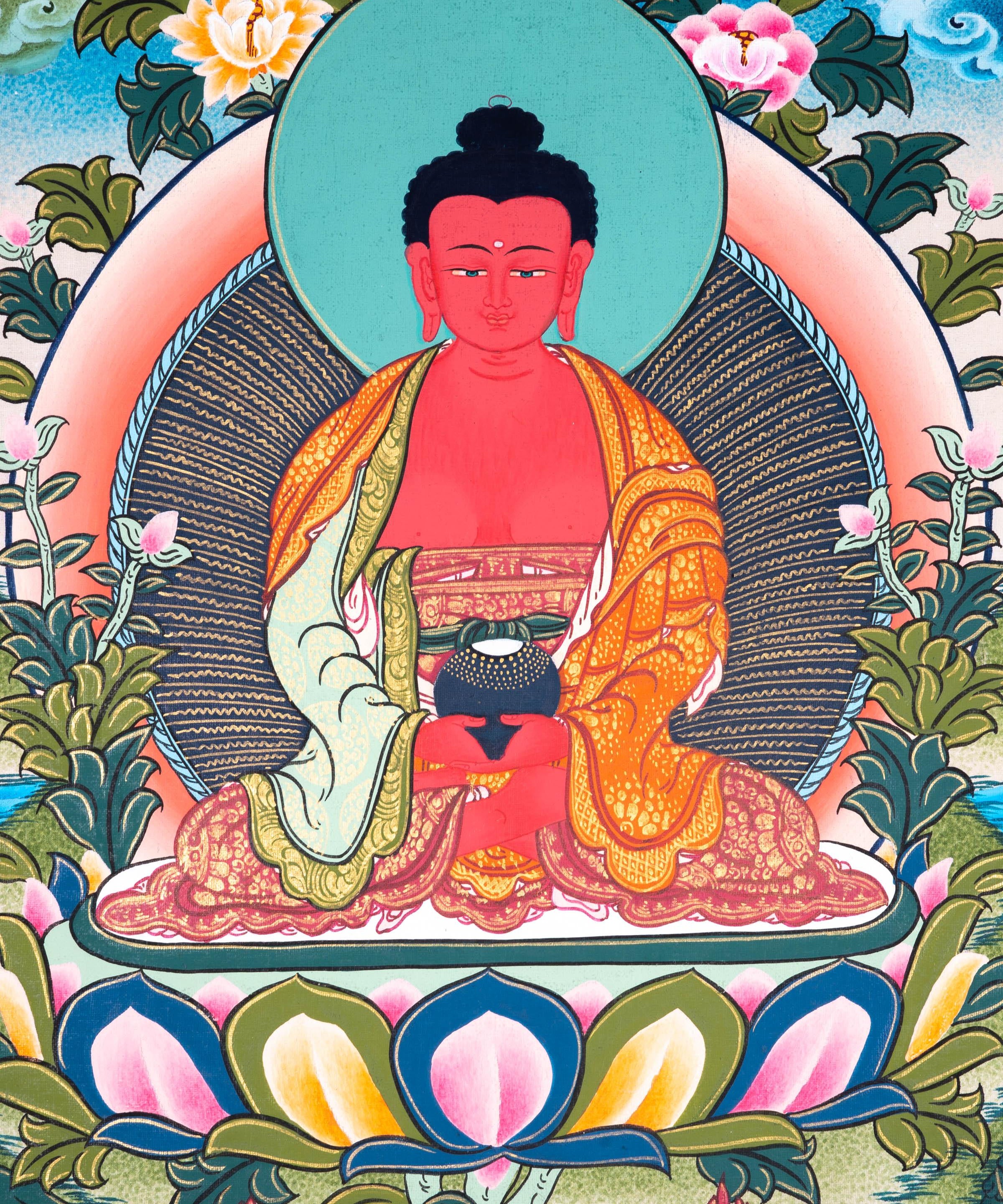 Buddha of Long-Life Thangka Art