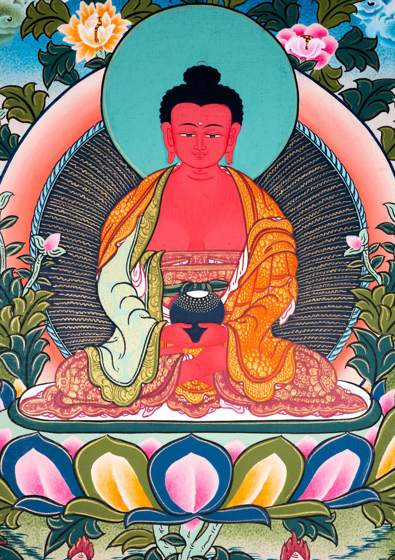 Buddha of Long-Life Thangka Art - Himalayas Shop