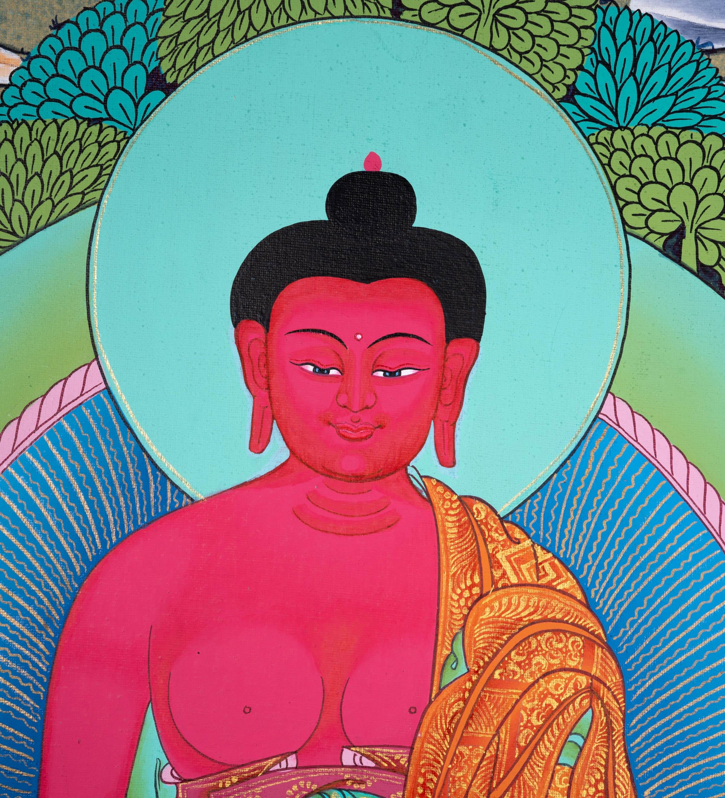 Long life Amitabha Buddha tibetan thangka - Himalayas Shop