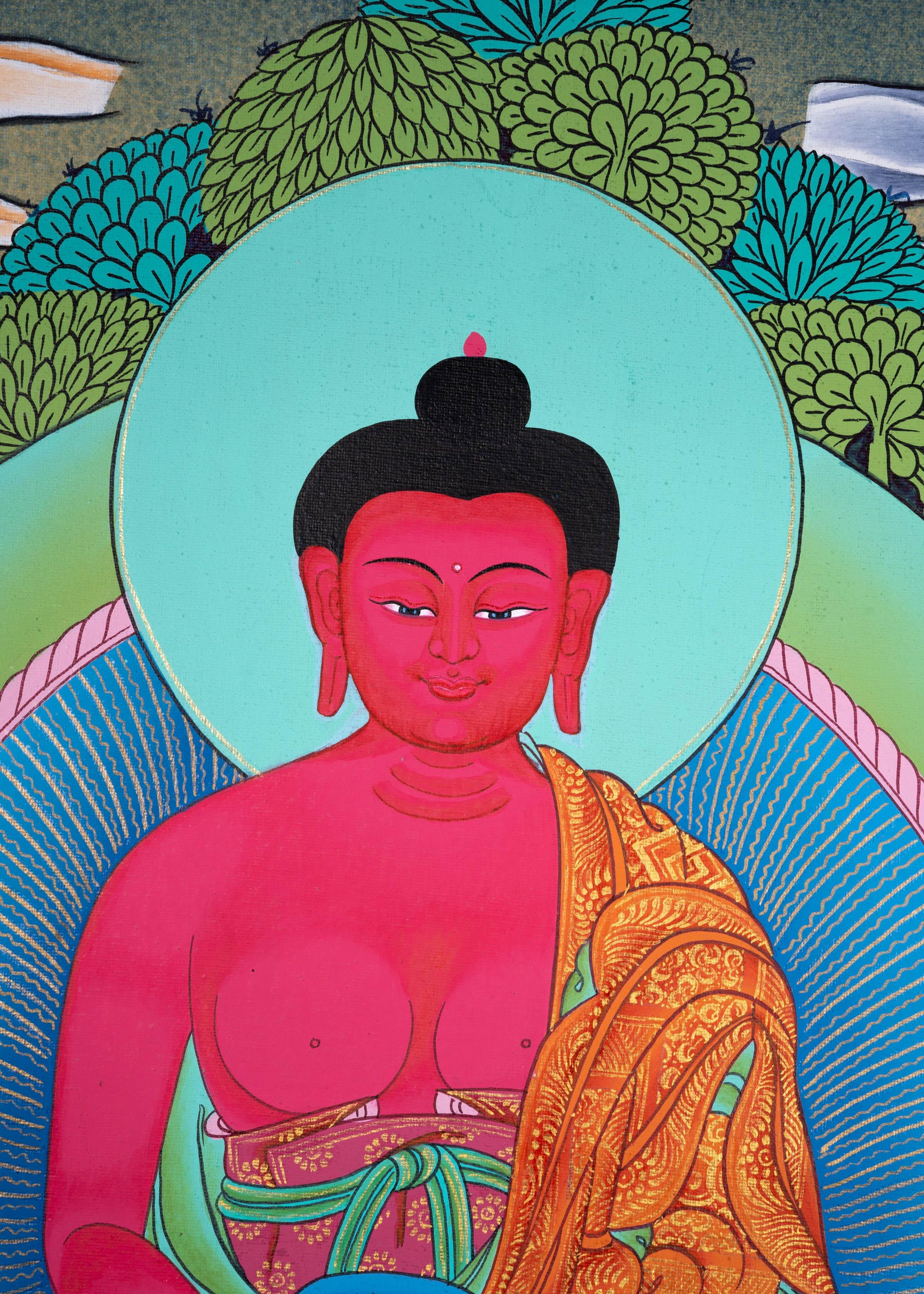 Long life Amitabha Buddha tibetan thangka - Himalayas Shop