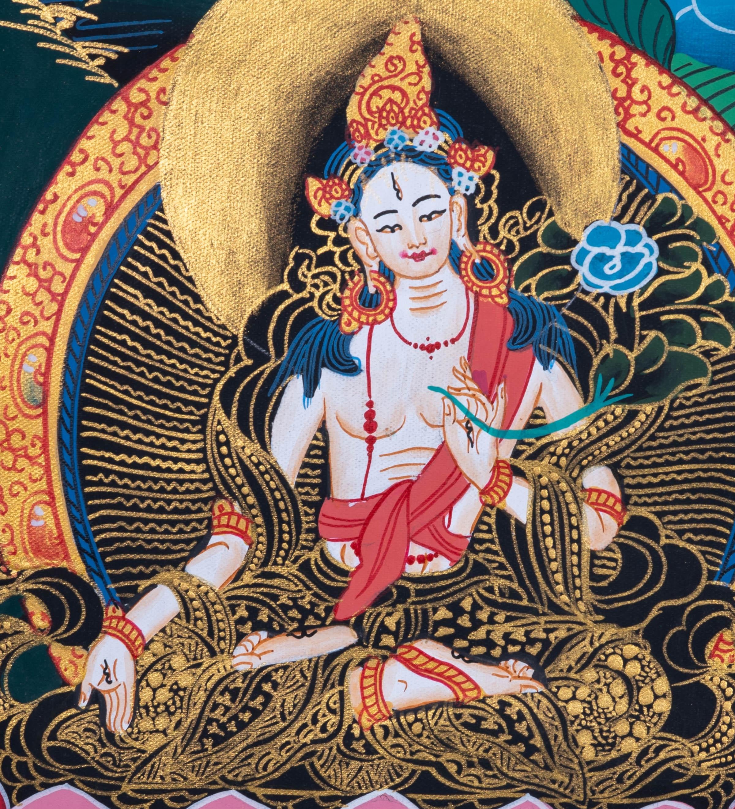 Authentic Amitabha Buddha | Long Life Buddha Thangka - Himalayas Shop