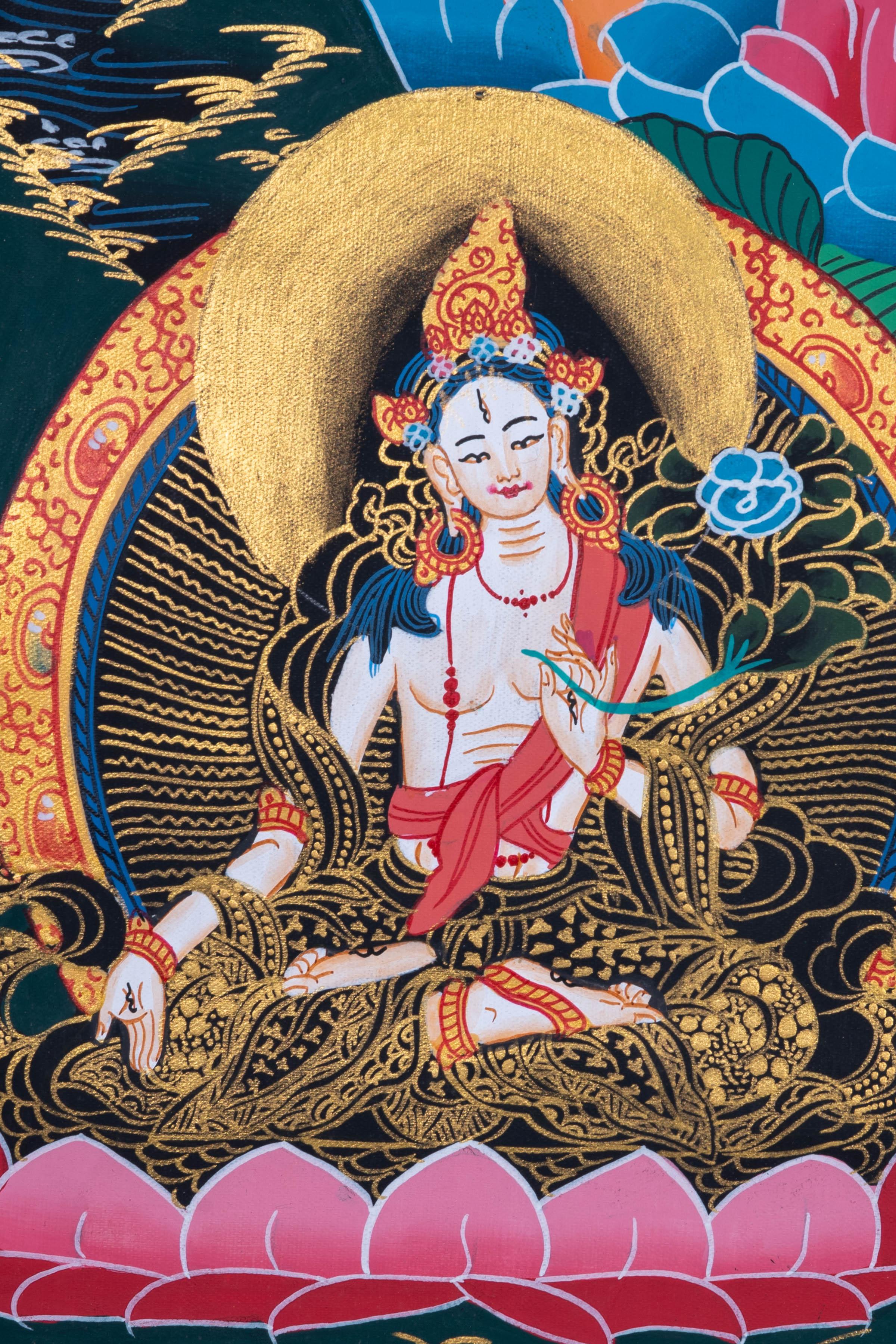 Authentic Amitabha Buddha | Long Life Buddha Thangka - Himalayas Shop