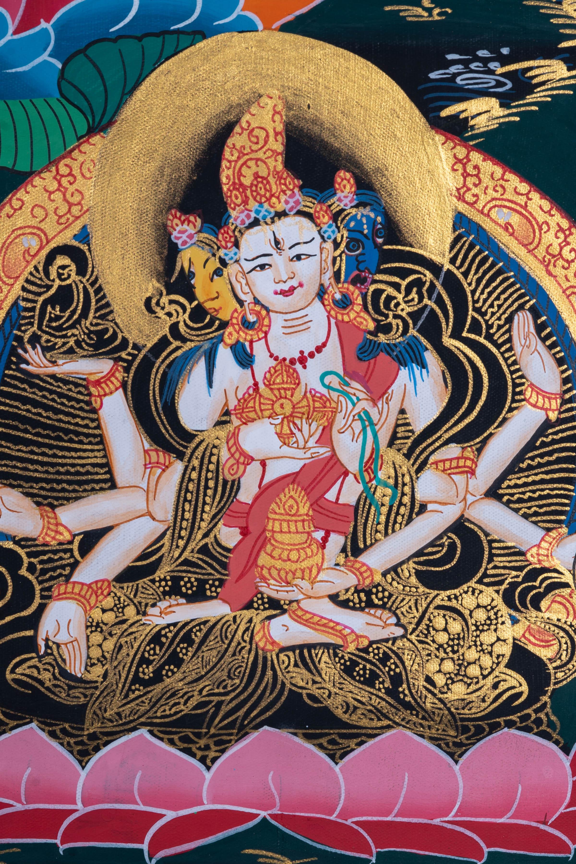 Authentic Amitabha Buddha | Long Life Buddha Thangka - Himalayas Shop