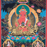 Authentic Amitabha Buddha | Long Life Buddha Thangka - Himalayas Shop