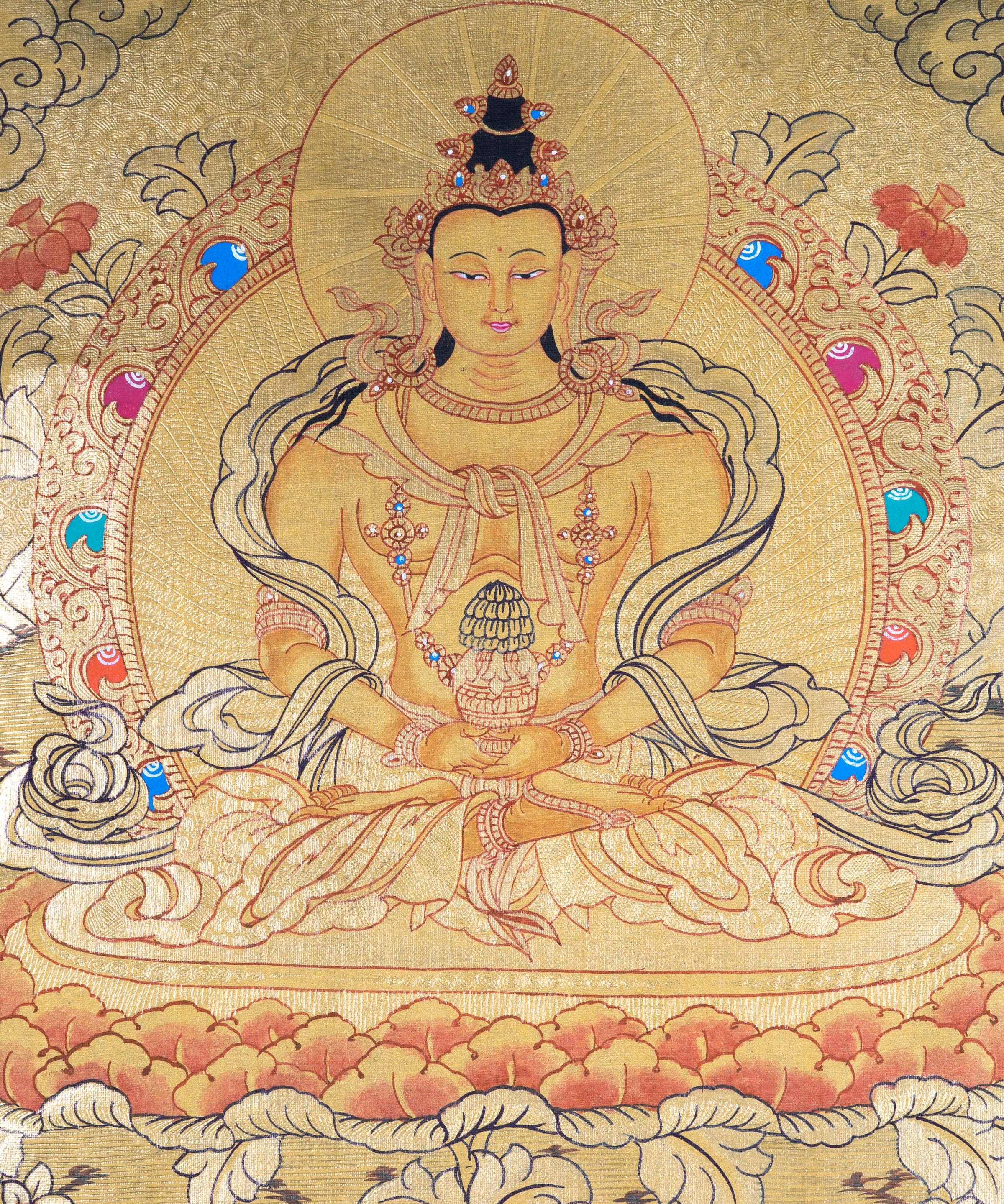 High quality handmade Amitayus Tibetan Art - Himalayas Shop