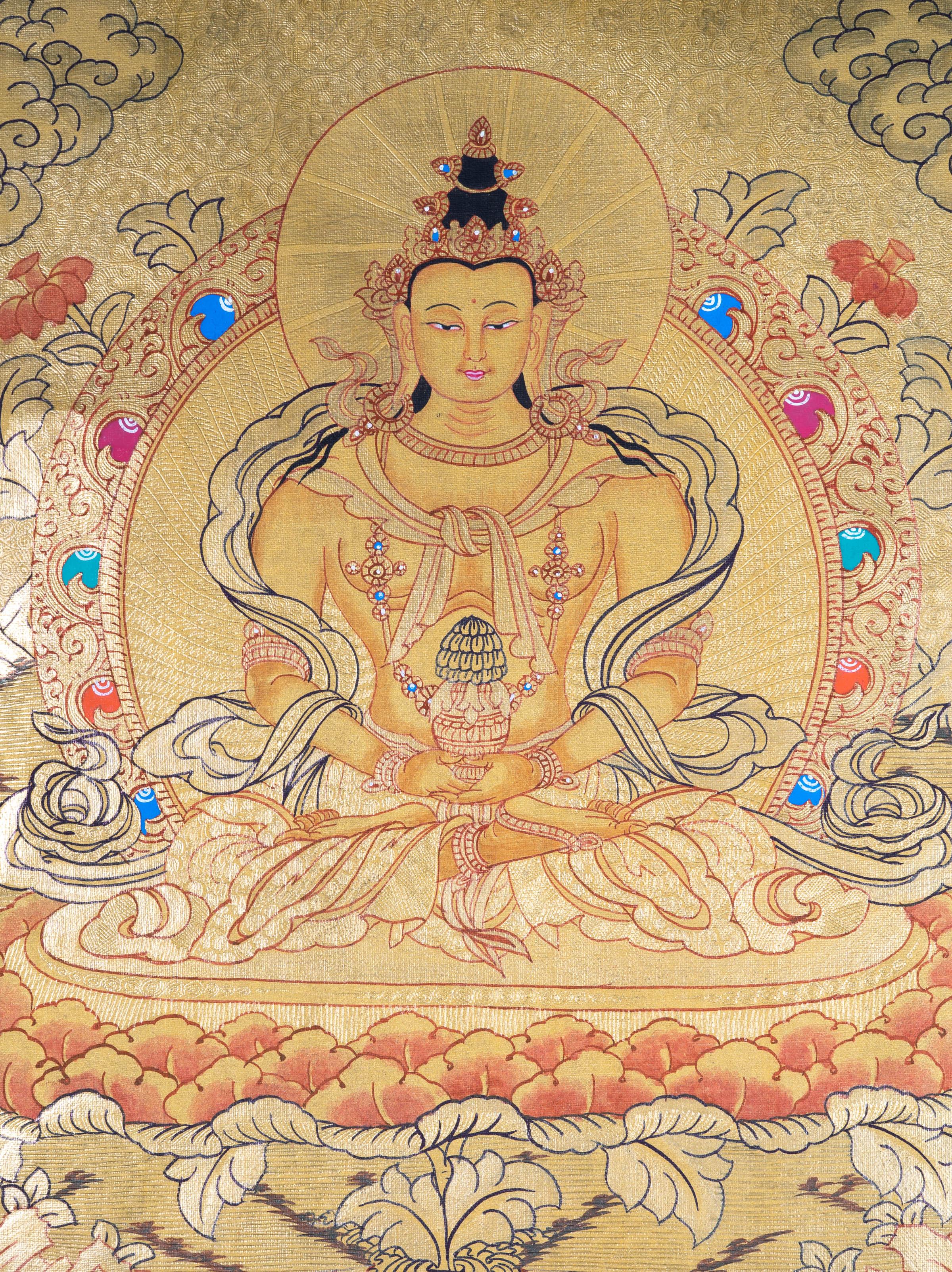 High quality handmade Amitayus Tibetan Art - Himalayas Shop
