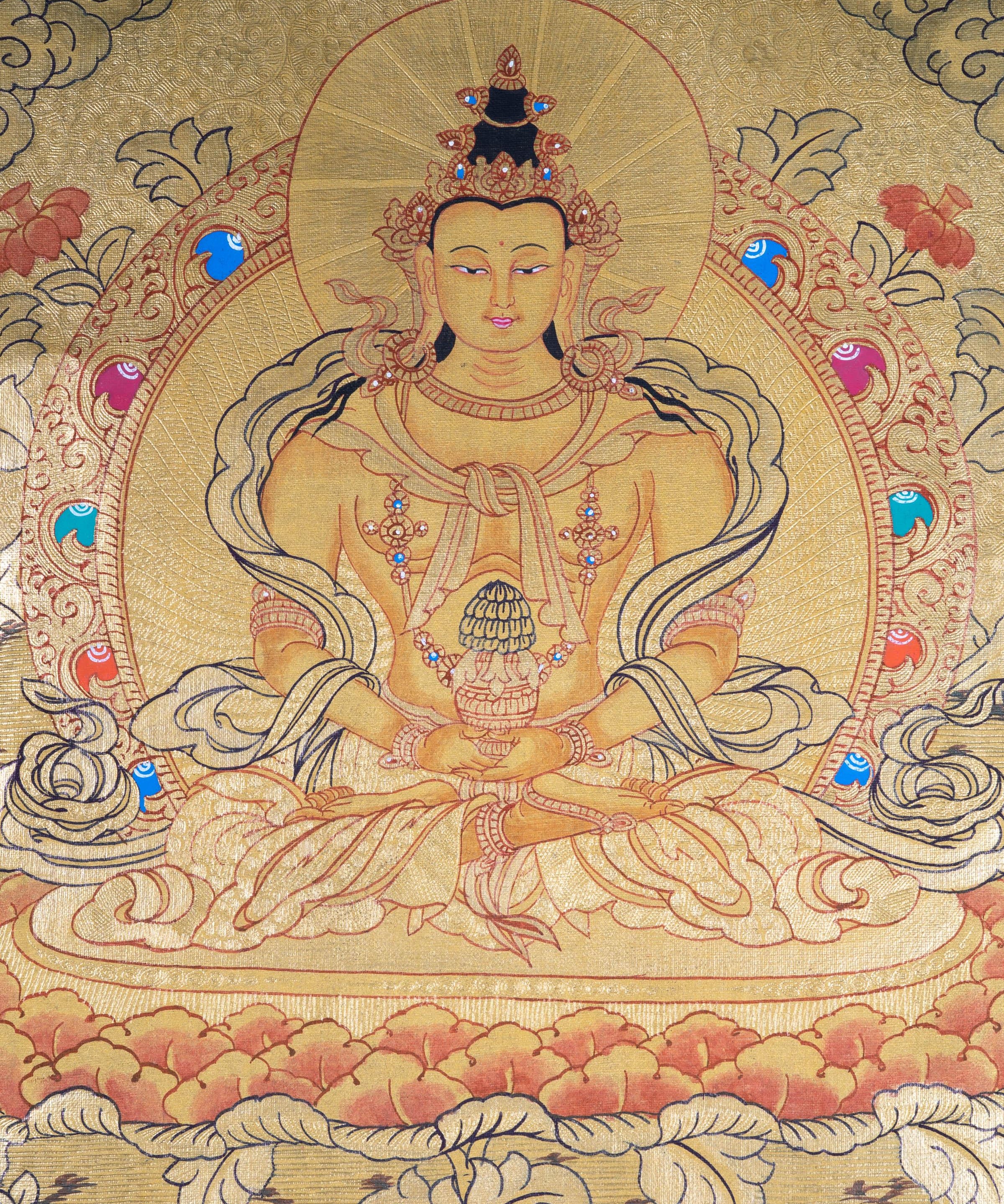 High quality handmade Amitayus Tibetan Art - Himalayas Shop