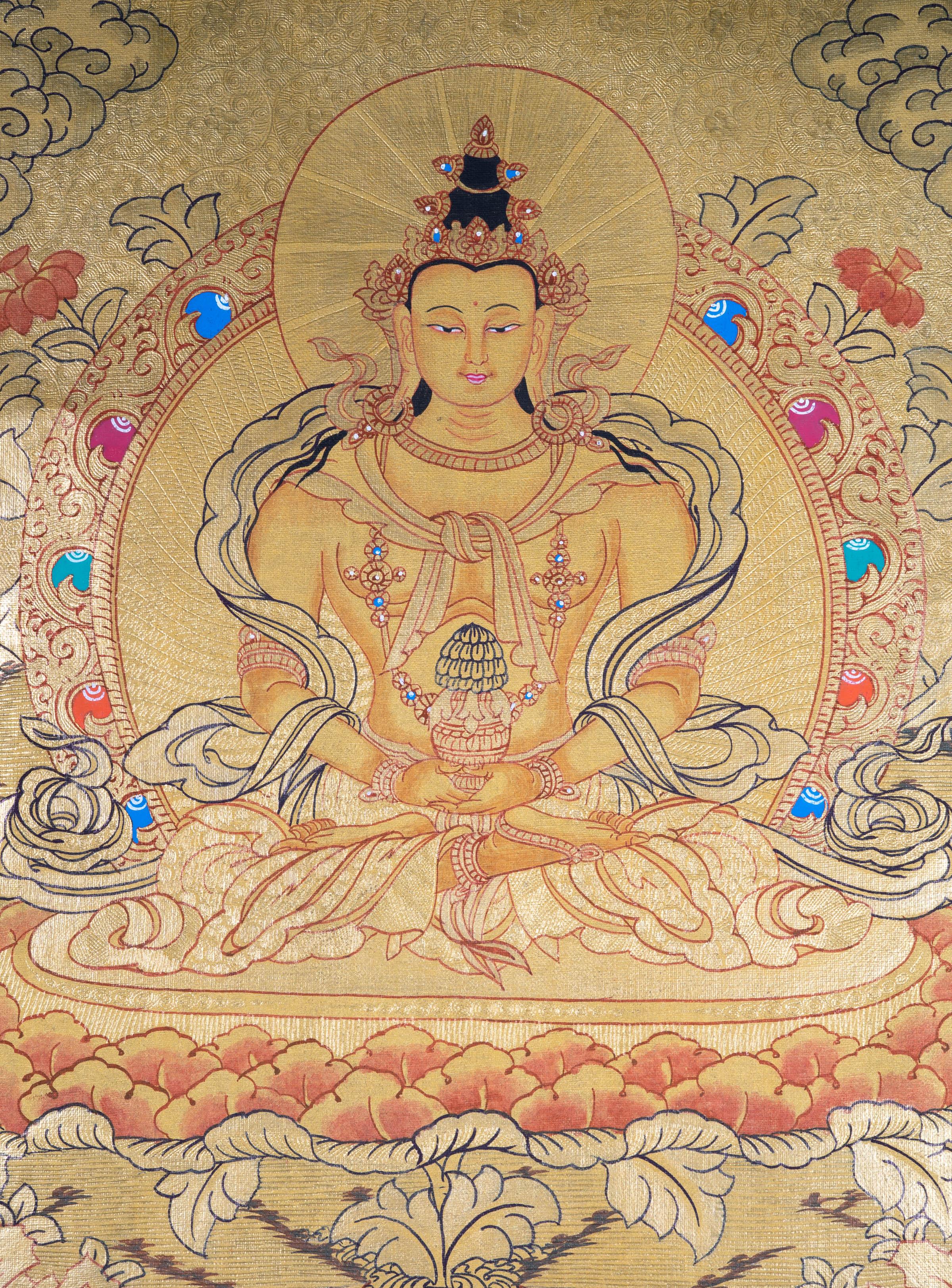 High quality handmade Amitayus Tibetan Art - Himalayas Shop