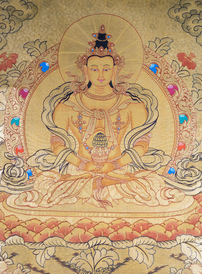 High quality handmade Amitayus Tibetan Art - Himalayas Shop